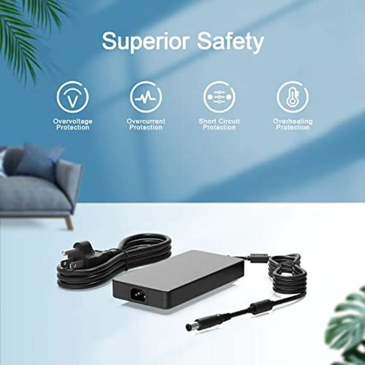 Alt view image 2 of 5 - 240W 180W AC Charger for Dell Precision 7780 7680 P115F002 P114F002 Laptop Power Adapter Supply Cord,(Safety Certified by UL)