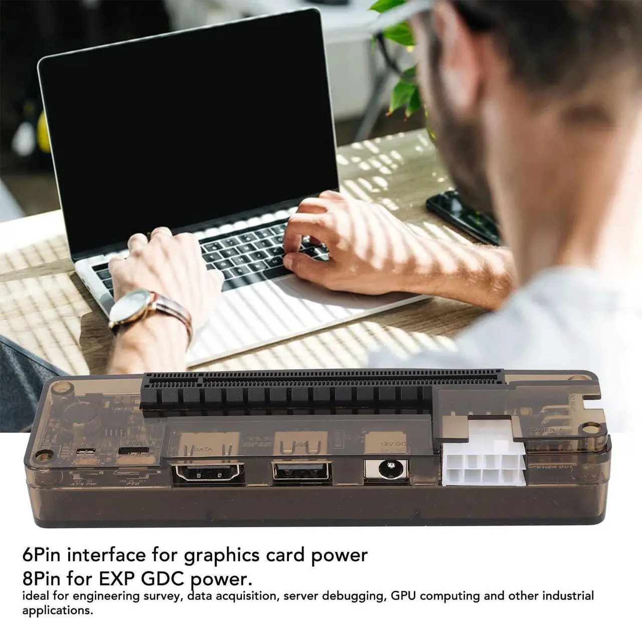 Alt view image 3 of 5 - Laptop External Independent Video Card Dock, EXP GDC Notebook Docking Station NGFF M.2 A Key, Laptop Video Card Dock for PCIE, Without Power Supply