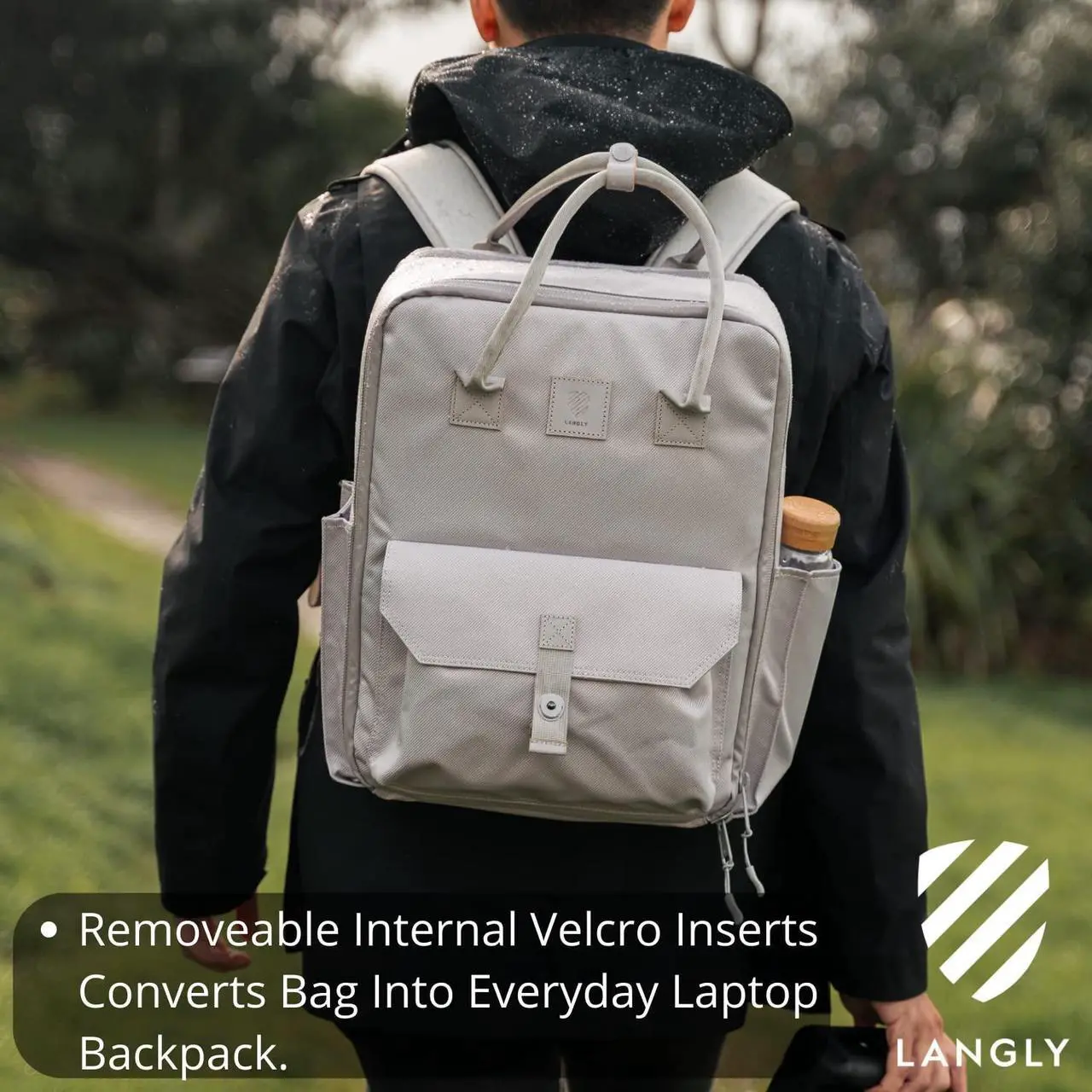 Alt view image 4 of 5 - Langly Sierra Camera Backpack: A Modern & Travel-friendly Photography Backpack Compatible With Both 18in Laptop & All Camera Gear 24L (Ash)