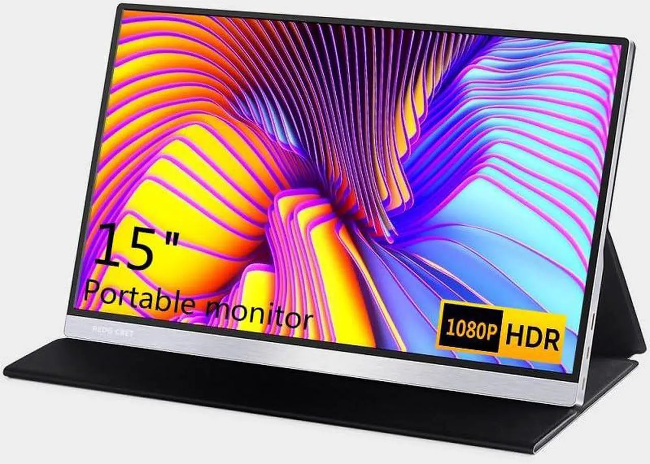 Main image of GODETON Portable Monitor 15.inch Ultra-Slim IPS Display HDR Plug&Play,FHD 1080P USB C HDMI Aluminium Alloy housing Speakers External Monitor for Laptop PC Phone Mac Xbox (15-inch, Silver)