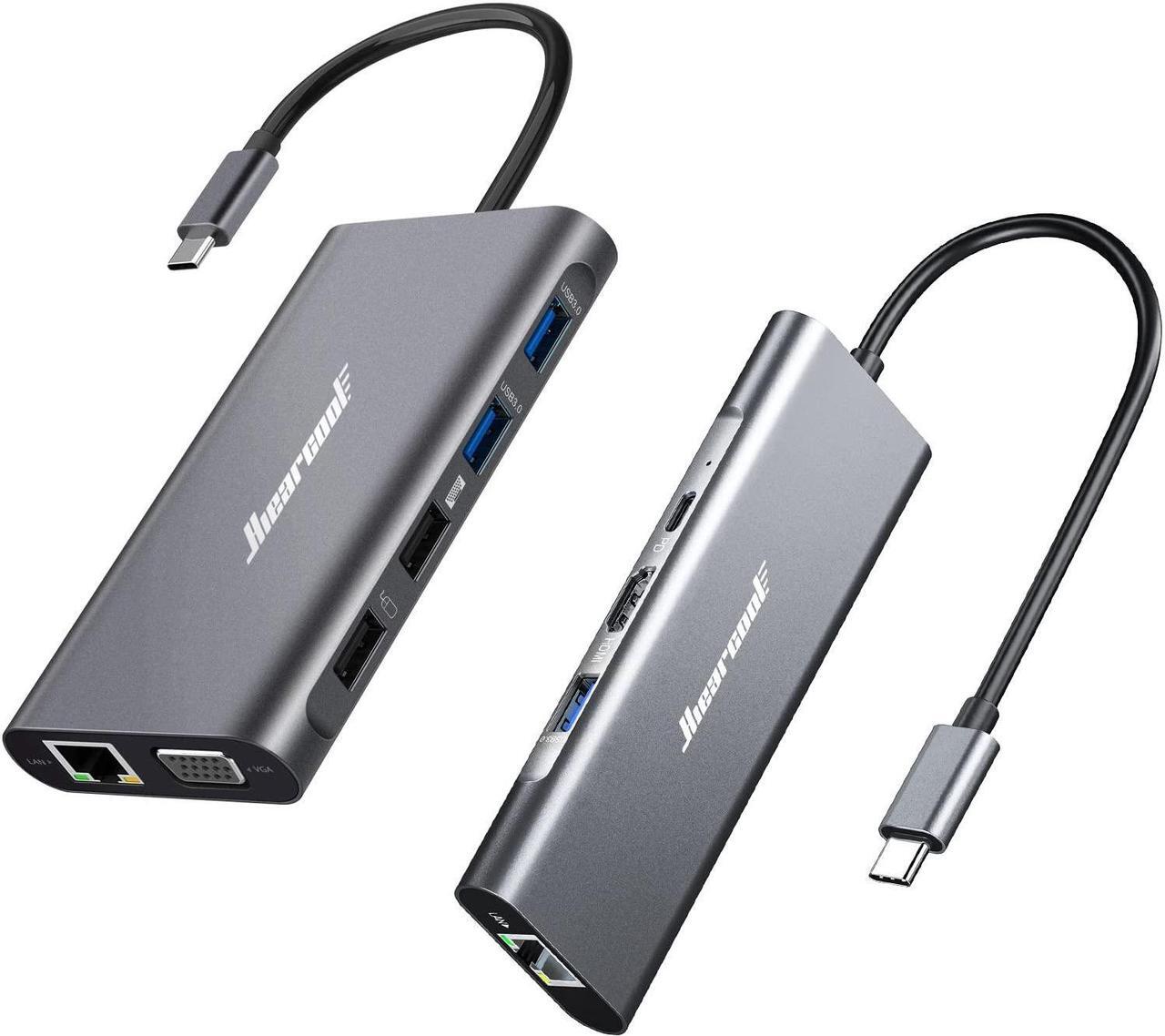 Main image of Hiearcool 11IN1 Docking Station and 8IN1 USB C Hub, Type C Hub Ethernet USB C Docking Station