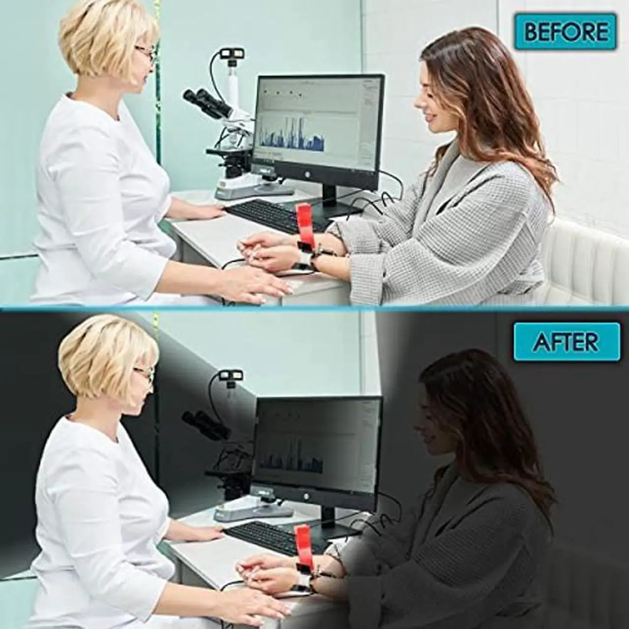 Alt view image 3 of 5 - Privacy Screen Filter for 32 Inches (Monitor Screen Measured Diagonally) Desktop Computer Monitor with Aspect Ratio 16:09. Screen Protector Size is 27.87 inch Width x 15.66 inch Height