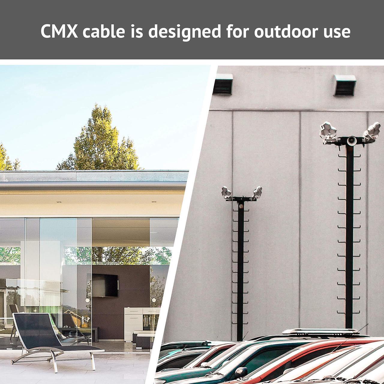 Alt view image 3 of 5 - JAVEX 23AWG CAT6 Outdoor UV-Resistant and Weather-Proof PE Jacket [500FT, UL CMX] Bare Copper 600MHz, ETL Listed, UTP Ethernet Cable, 500 Feet, Black