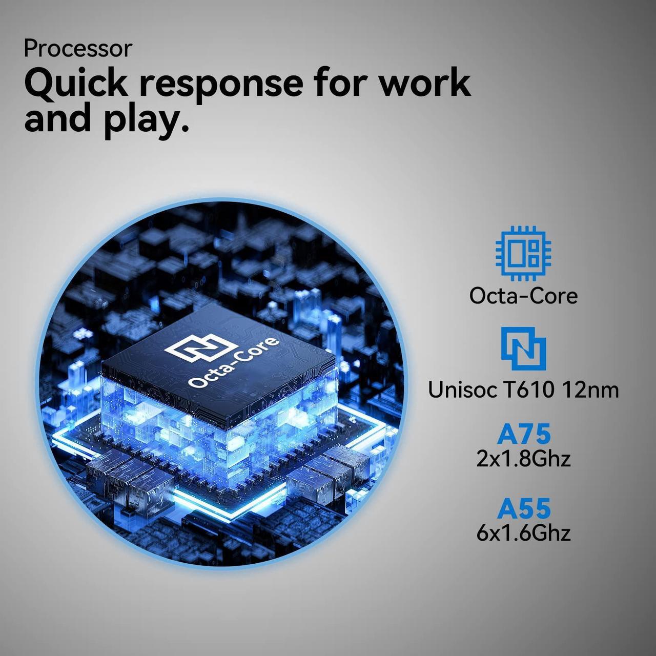 Alt view image 4 of 5 - 2024 Tablet 10.1 Inch 2 in 1 Android Tablet with keyboard Octa-Core Processor 128GB Storage 1TB Expandable, 13+8MP Dual Camera, Newest Tablets PC with Case Mouse Stylus Support 5G WiFi, IPS FHD Screen
