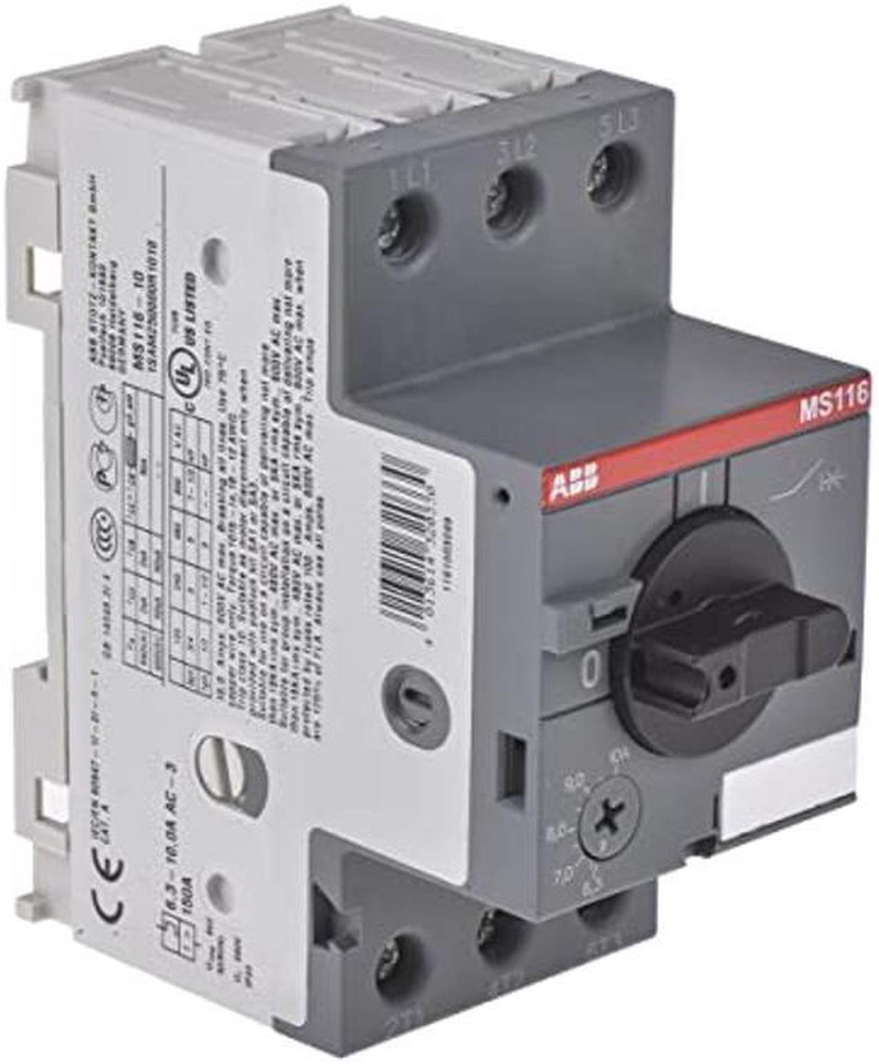 Main image of ABB 1SAM 250 000 R1010, MS 116-10,0, Manual Motor Starter, 6.3 - 10.0 A, IP20
