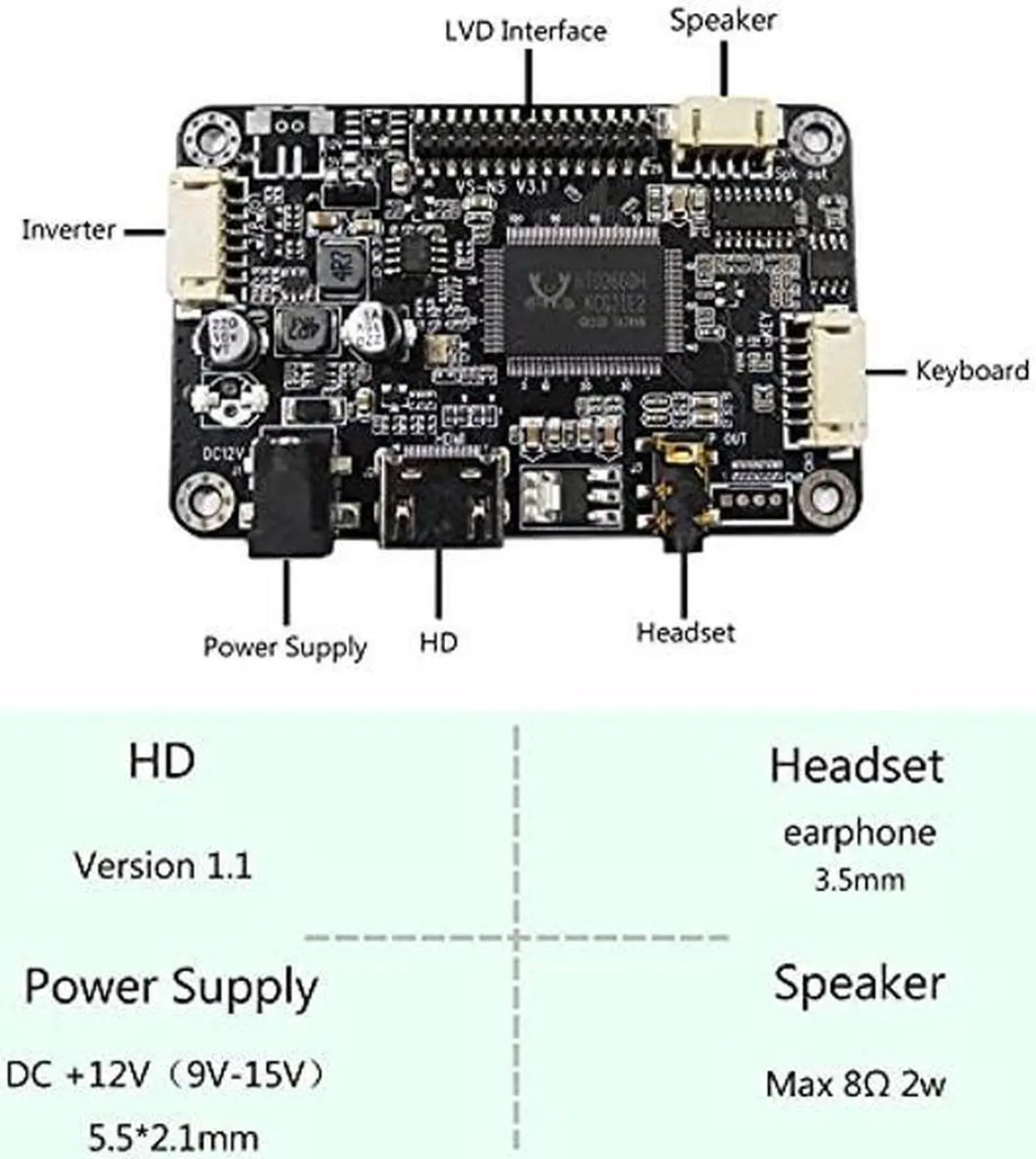Alt view image 2 of 5 - VSDISPLAY 10.4" 10.4 Inch 1024x768 600nit IPS LCD Screen VS104T-004A with HD-MI Audio LCD Controller Board