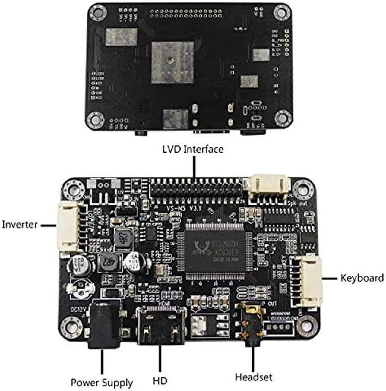 Alt view image 3 of 5 - VSDISPLAY 10.4" 10.4 Inch 1024x768 600nit IPS LCD Screen VS104T-004A with HD-MI Audio LCD Controller Board