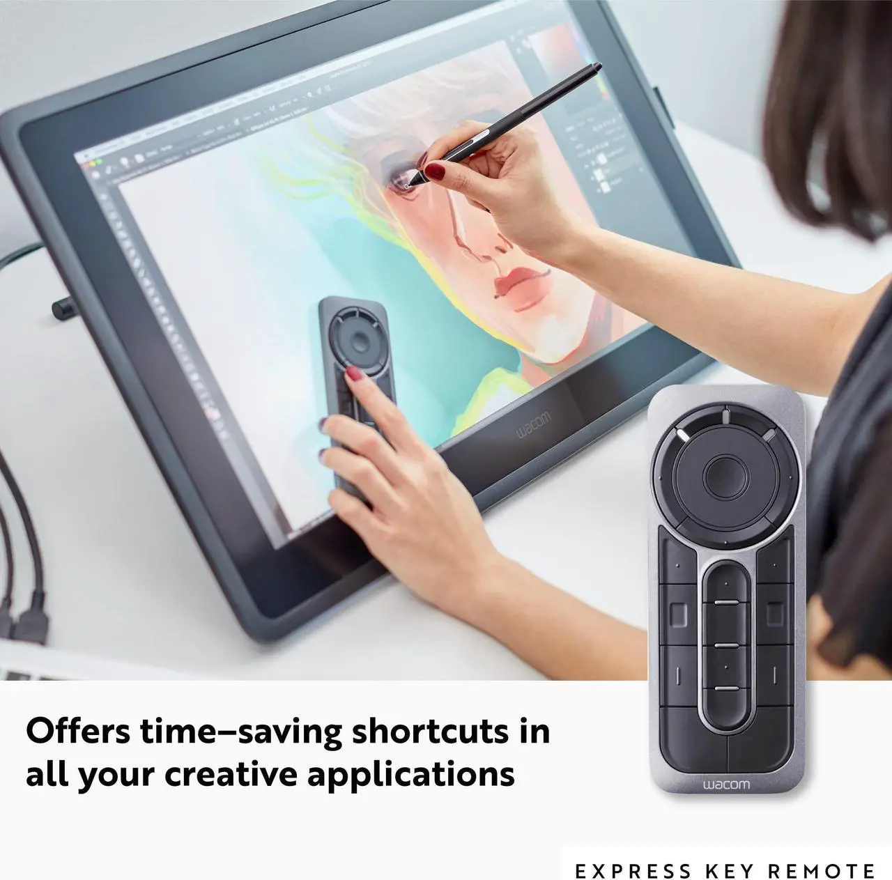 Alt view image 2 of 5 - Wacom Express Key Remote for Cintiq & Intuos Pro (ACK411050)