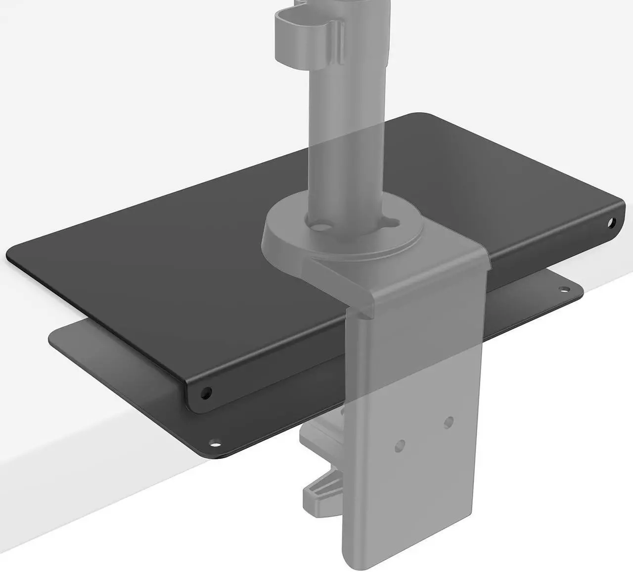 Alt view image 3 of 5 - WALI Bundle - 2 Items: Single Monitor Stand Mount Arm and Steel Reinforcement Bracket