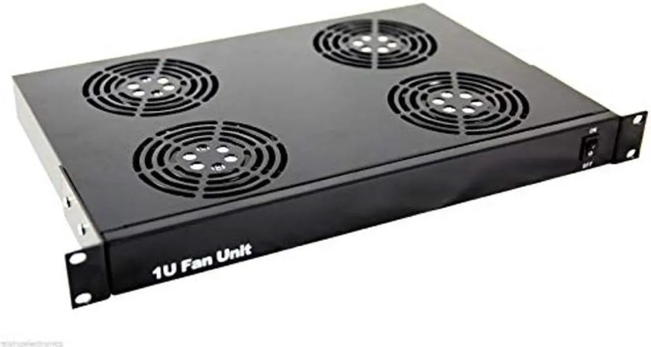 Alt view image 2 of 5 - RAISING ELECTRONICS 1U Rack Mount Fan Unit with 4 Fans for Sever Network Data Rack