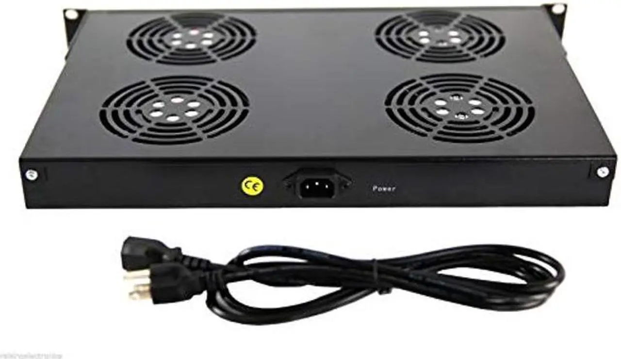 Alt view image 3 of 5 - RAISING ELECTRONICS 1U Rack Mount Fan Unit with 4 Fans for Sever Network Data Rack