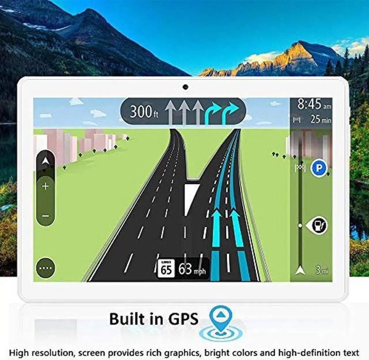 Alt view image 5 of 5 - ZONKO Tablet 10.1 inch Android Tablet with 2GB+32GB, 3G Phone Tablets & Dual Sim Card & 2MP+ 5MP Dual Camera, Quad Core Processor, 1280x800 IPS HD Display,GPS, FM (Silver)