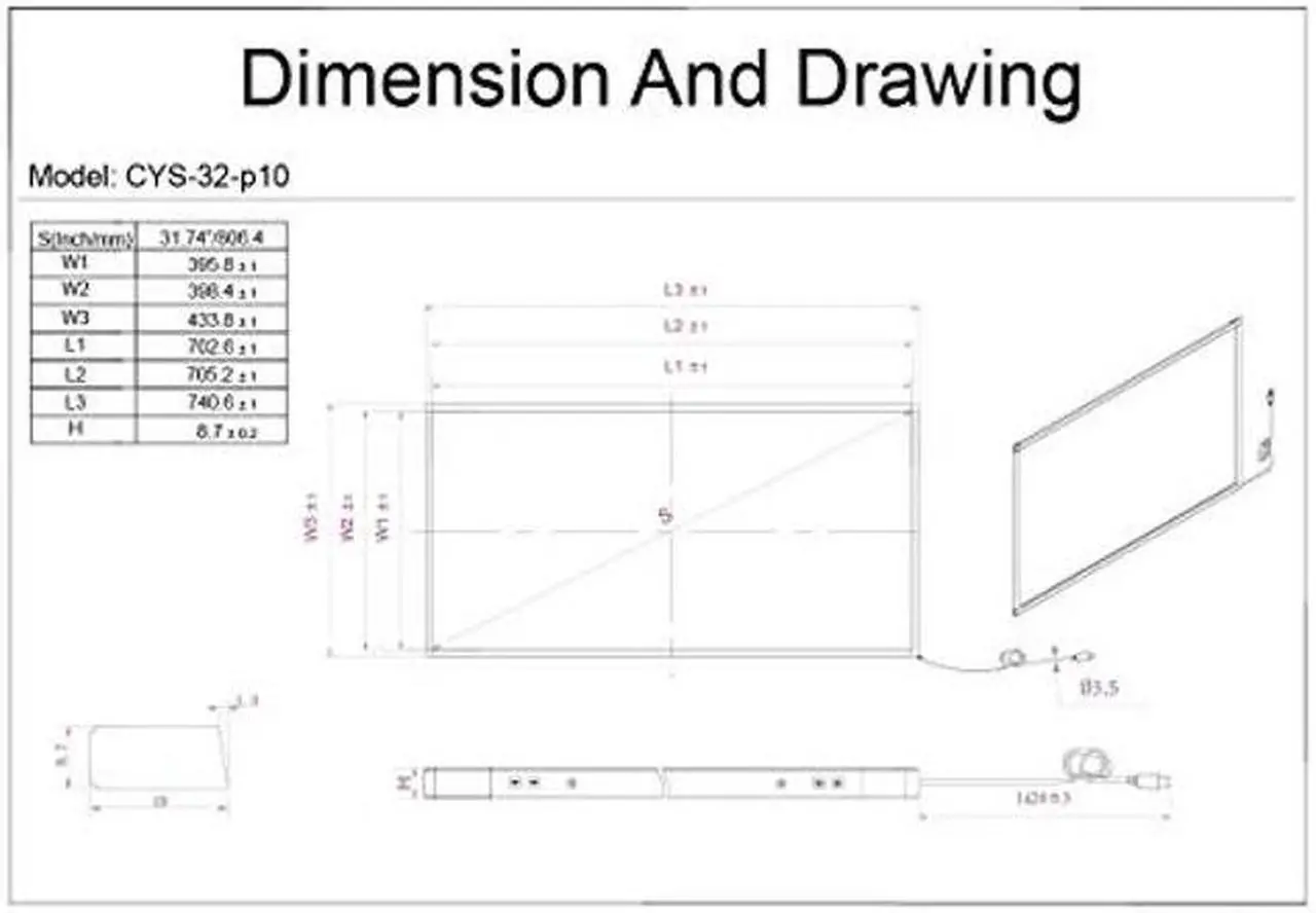 Alt view image 2 of 5 - Chengying 32 inch Multi-Touch 10 Point Infrared Touch Frame, ir Touch Panel, Infrared Touch Screen Overlay ...