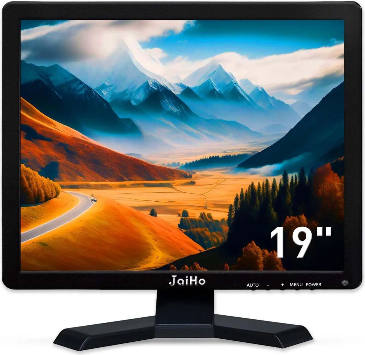 Main image of JaiHo 19 Inch PC Desktop Monitor - 1280x1024 HD Monitor LCD Color Display Screen, Office Monitor with HDMI VGA BNC AV USB for Home Office Gaming Raspberry Pi PC, VESA Compatible