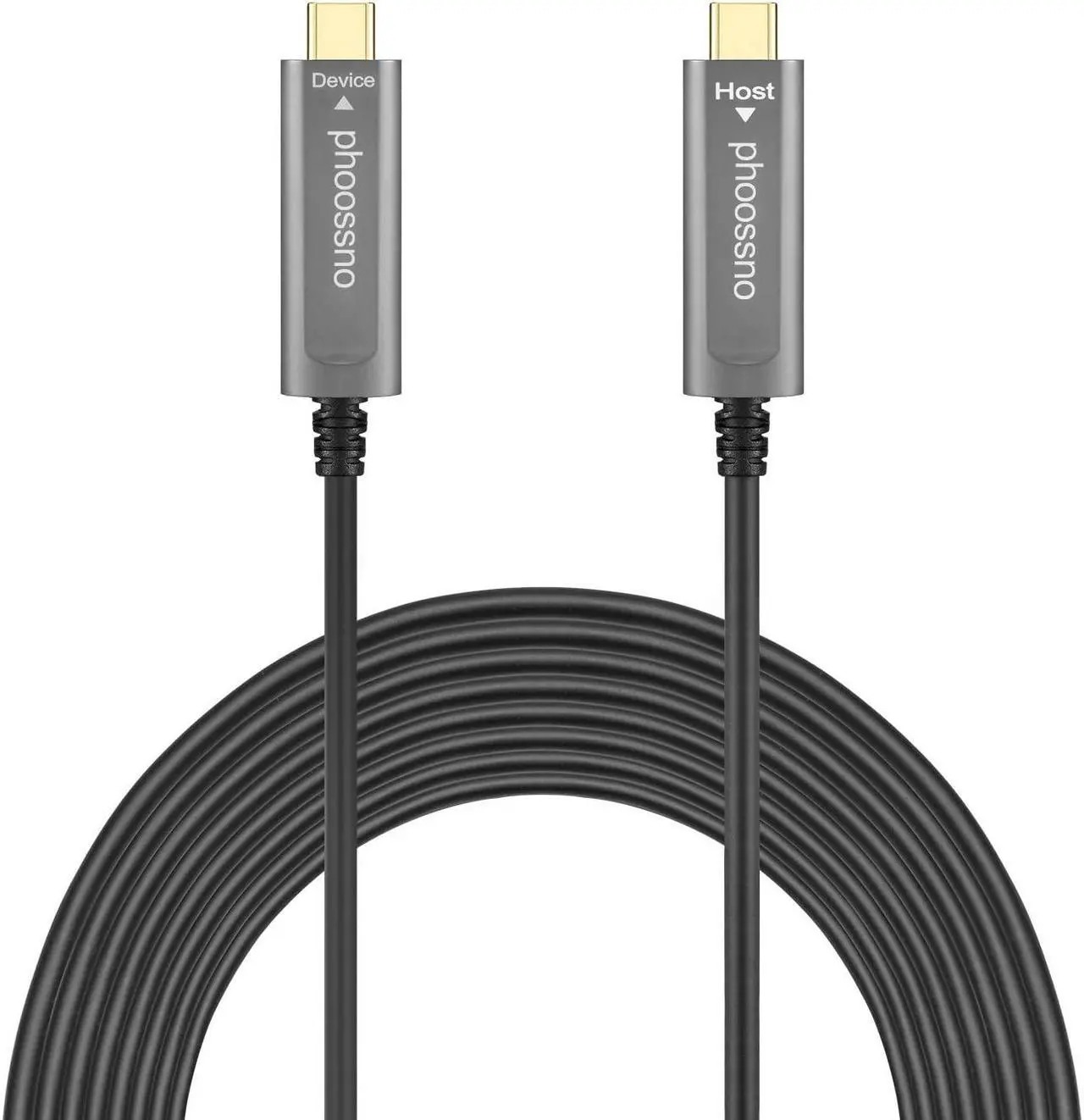 Main image of phoossno USB C to C Fiber Optical Cable USB 3.1 Type C Cable 10Gbps 65FT Compatible with Microsoft Azure Logitech Camera Aver &Vaddio & Barco ClickShare Touch Screen Kinect Intel RealSense