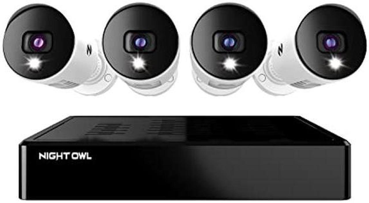 Main image of Night Owl Sp 4 Channel Bluetooth Video Home Security Camera System with (4) Wired 4K UHD Indoor/Outdoor Spotlight Cameras and 1TB Hard Drive, White, (BTD8-41-4L)