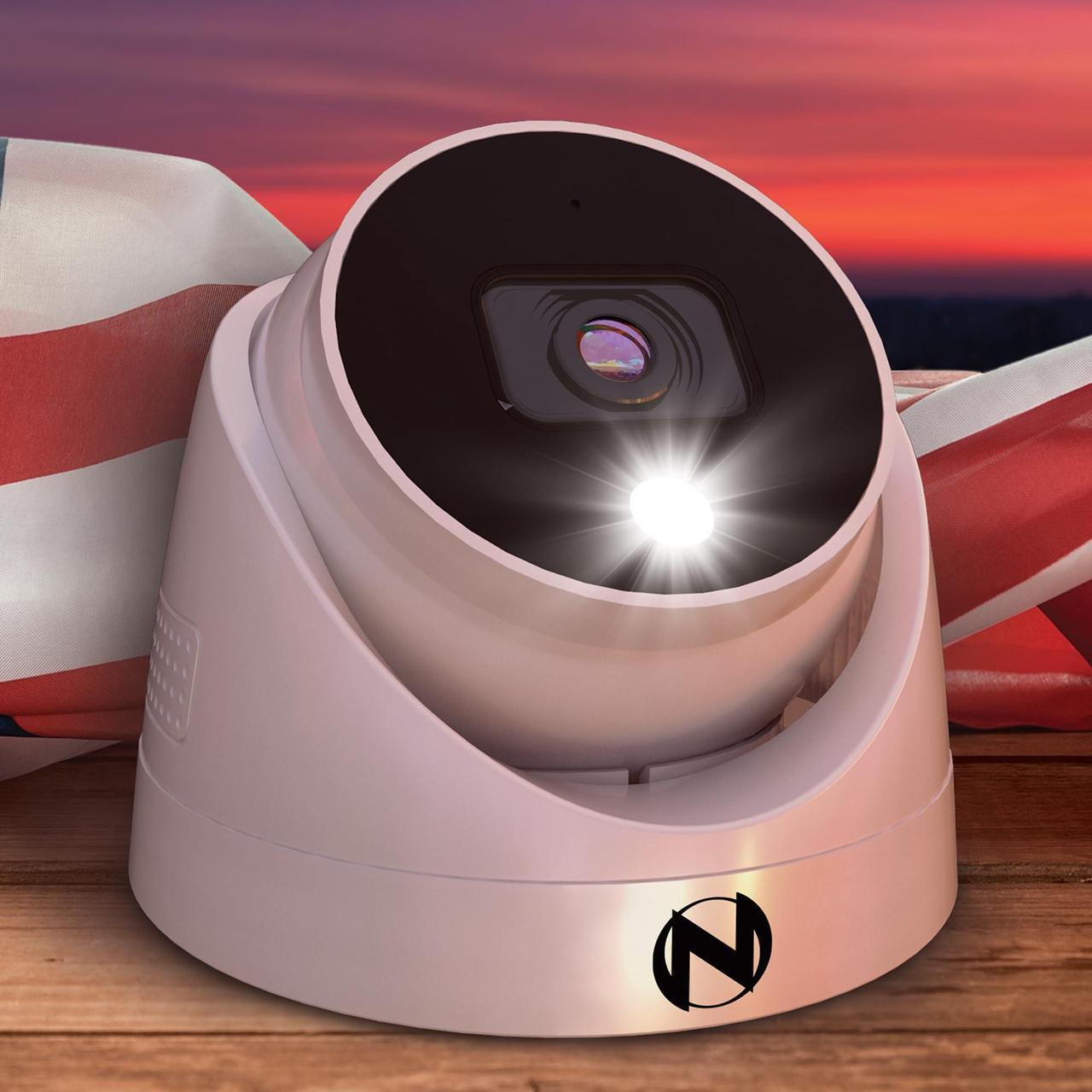 Alt view image 3 of 5 - Night Owl Add On Wired 2K HD Indoor/Outdoor Deterrence Dome Cameras with 2-Way Audio (4 Pack)
