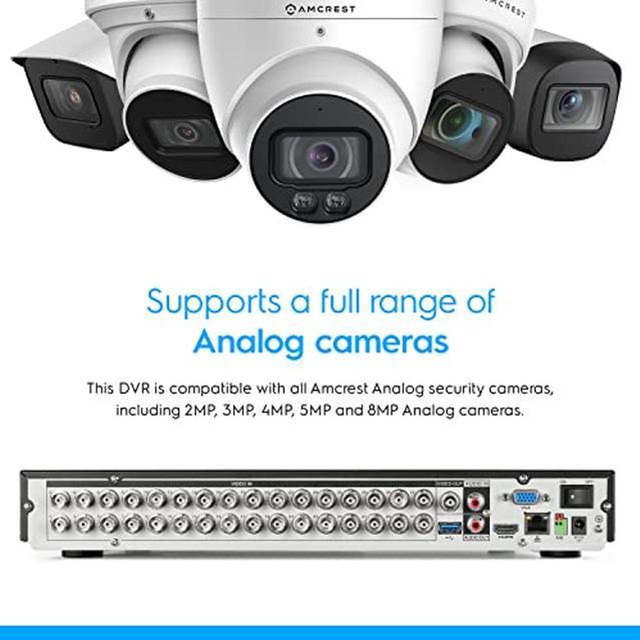 Alt view image 5 of 5 - Amcrest 5MP UltraHD 32 Channel DVR Security Camera System Recorder, 5MP Security DVR for Analog Security Cameras, Remote Smartphone Access, HDD & Cameras NOT Included (AMDV5M32)