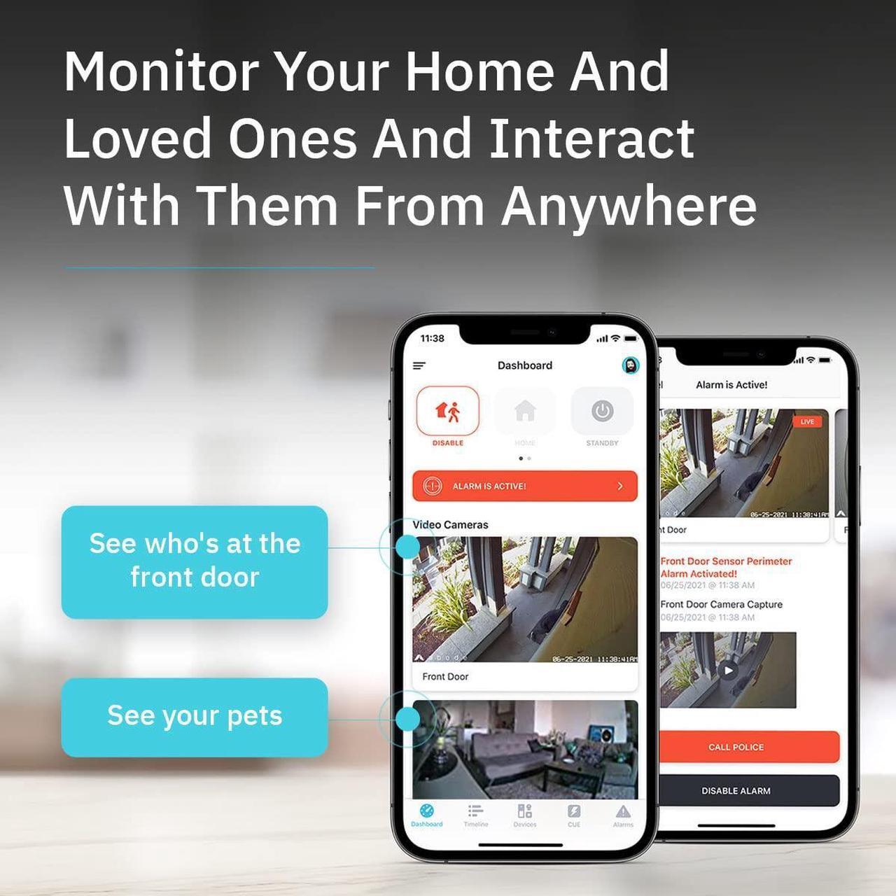 Alt view image 3 of 5 - Abode Iota All-in-One Security Kit with Integrated Camera, Alarm, Key Fob, Motion & Door/Window Sensors - DIY Installation - Optional Professional Monitoring - Works with HomeKit, Alexa & Google Home