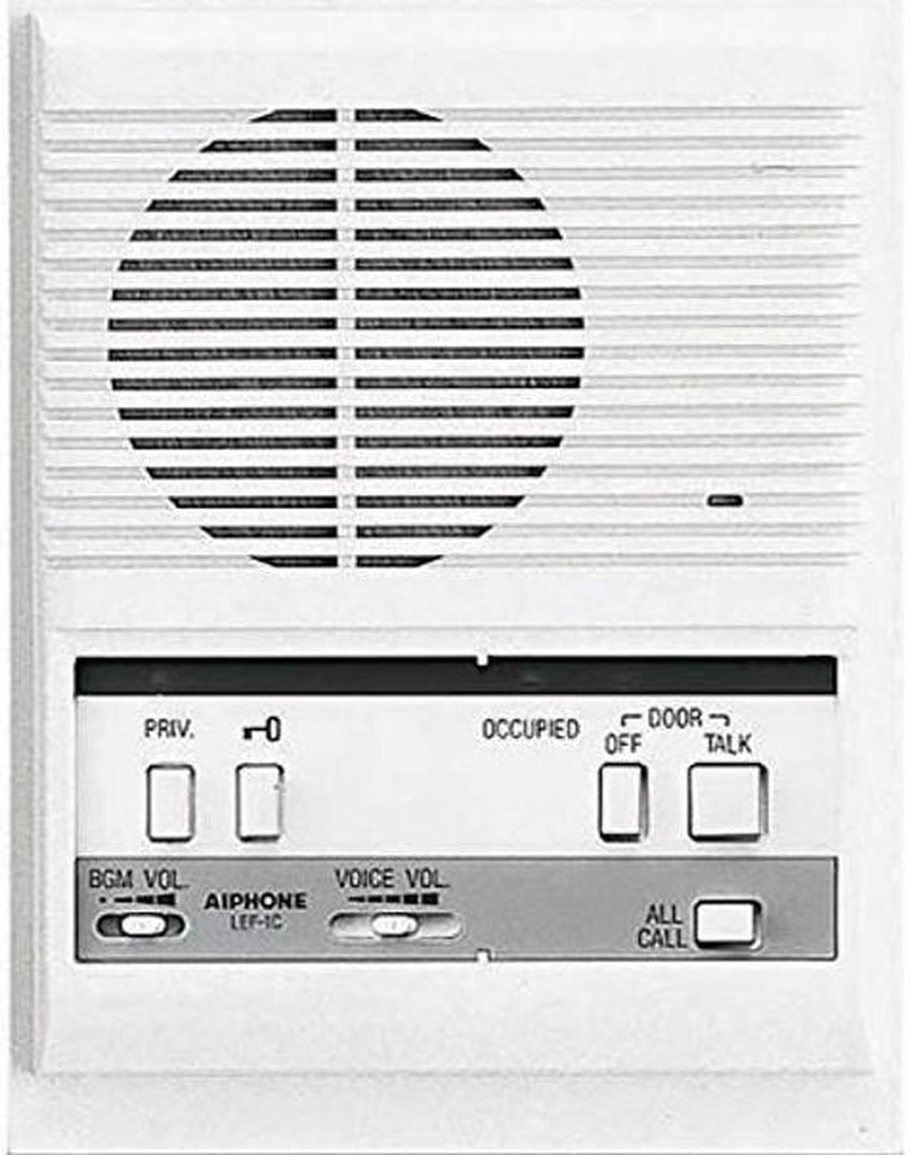 Main image of AIPHONE LEF-1C Semi-Flush Mount Open Voice Sub-Master Intercom with Door-Release and All-Call Buttons, For Use with the LEF-C Intercom System