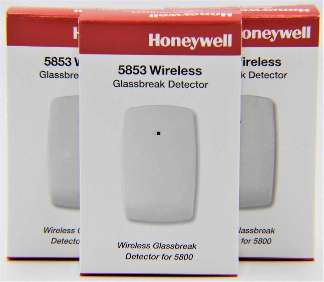 Main image of 3 Pack of Honeywell 5853 Wireless Glassbreak Detector W/Mounting Tape
