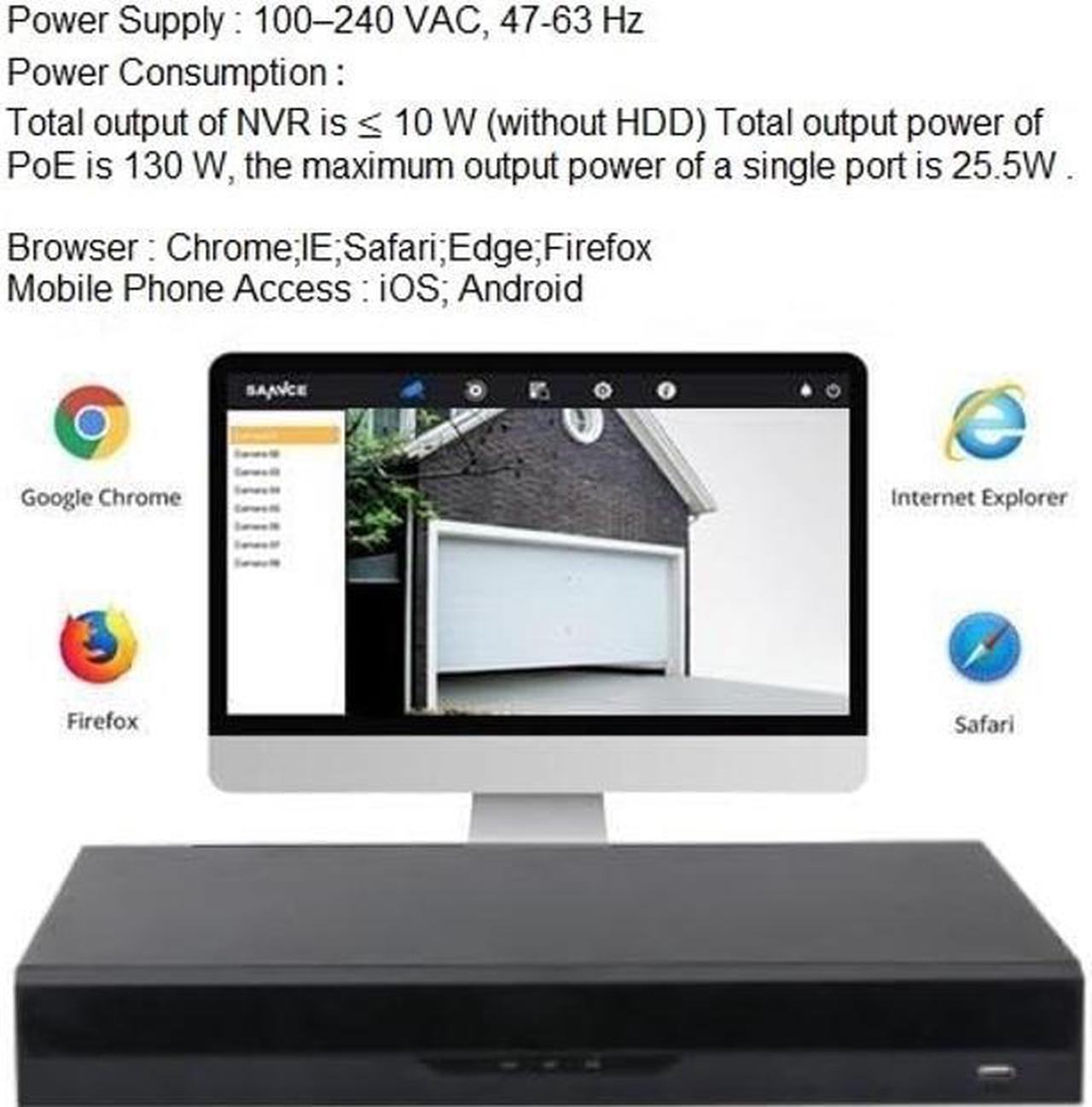 Alt view image 3 of 5 - EmpireTech NVR 5-EI Series 16 Channels 1U 16PoE 2HDD Smart H.265+ AI Network Video Recorder,AcuPick,Face Recognition and SMD Plus,Max. 384 Mbps Incoming/Recording/Outgoing Bandwidth,NVR16CH-16P-2AI