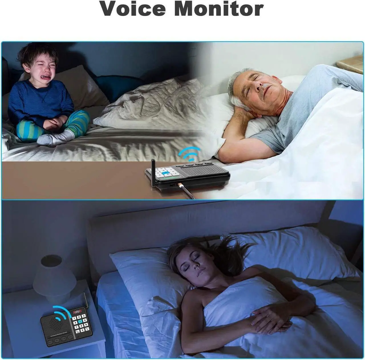 Alt view image 4 of 5 - 6 Pack Intercoms Wireless for Home - Long Range 1 Mile Wireless Intercom System 10 Channel 3 Code - GLCONN Room to Room Home Intercom System for Business House Office Gate Restaurant Elderly