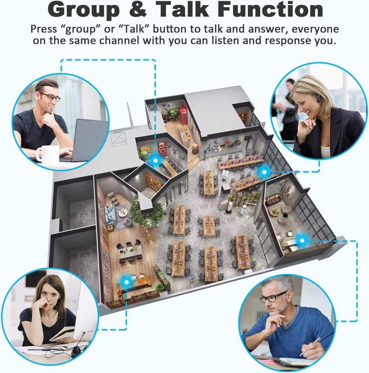 Alt view image 4 of 5 - 8 Pack Intercom System for Home Business House Office