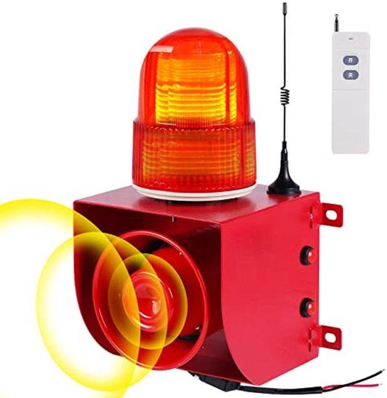 Main image of Saladulce Industrial Siren Alarm Outdoor Siren Strobe 120dB Sound Light Alarm Horn Waterproof Emergency Strobe Warning Light (AC 110V Without Plug)