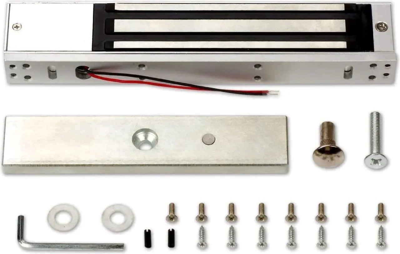 Alt view image 4 of 5 - 1 Door Access Control System with 600lbs Magnetic Lock Access Control Panel 110V Power Supply Box RFID Reader No Touch Exit Button Enroll USB Reader RFID Card Key Fob Phone APP Remotely Open Lock