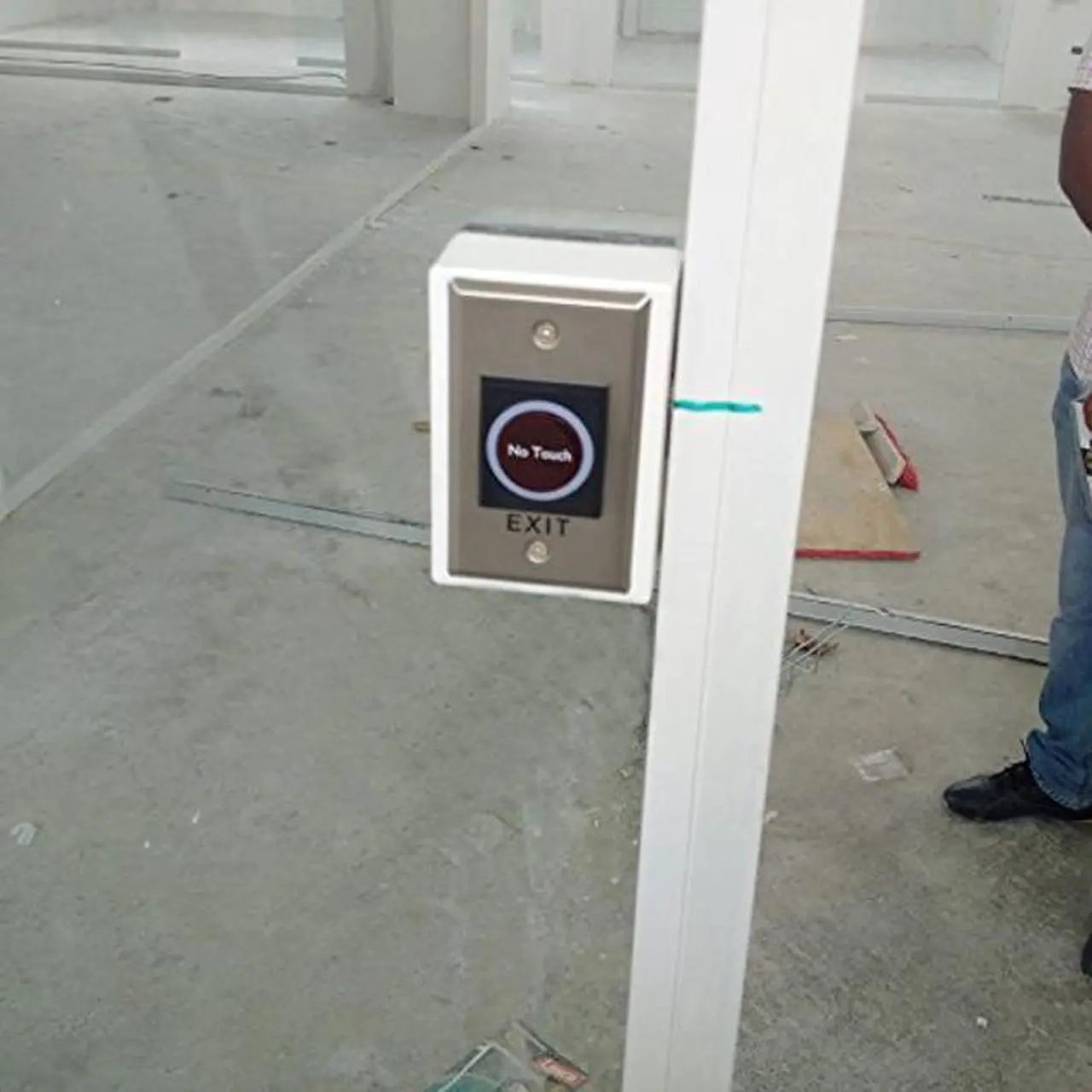 Alt view image 3 of 5 - 4 Doors IP Based Security Access Control Kit with Metal Case 110V Power Box RFID Reader+Infrared Exit Button+Desktop Enroll Reader+RFID Keychains/Cards Phone APP remotely Open Door