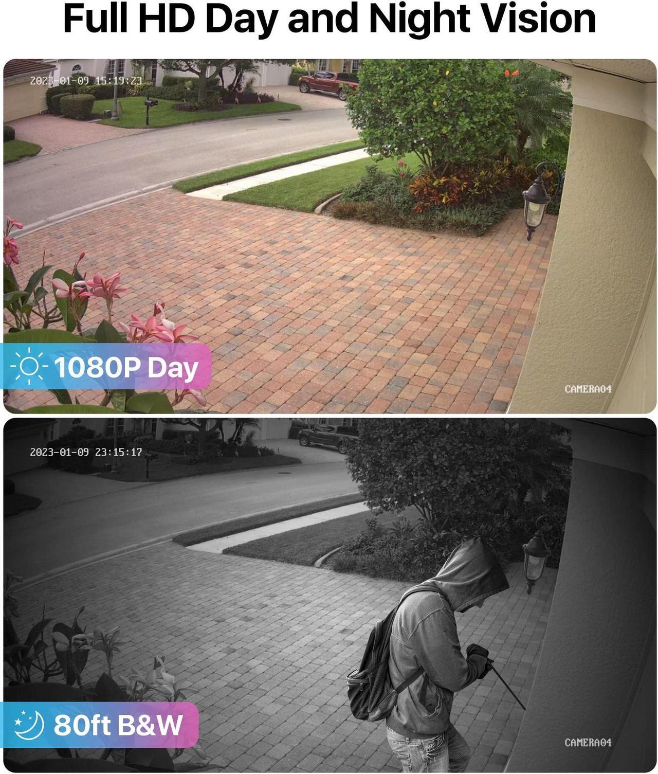 Alt view image 2 of 5 - ZOSI 3K Lite 16 Channel Security Camera System Outdoor,AI Human Vehicle Detection,Night Vision,12pcs 2MP Weatherproof Surveillance Camera,H.265+ 16CH 1080P CCTV DVR with 2TB HDD for 24/7 Recording
