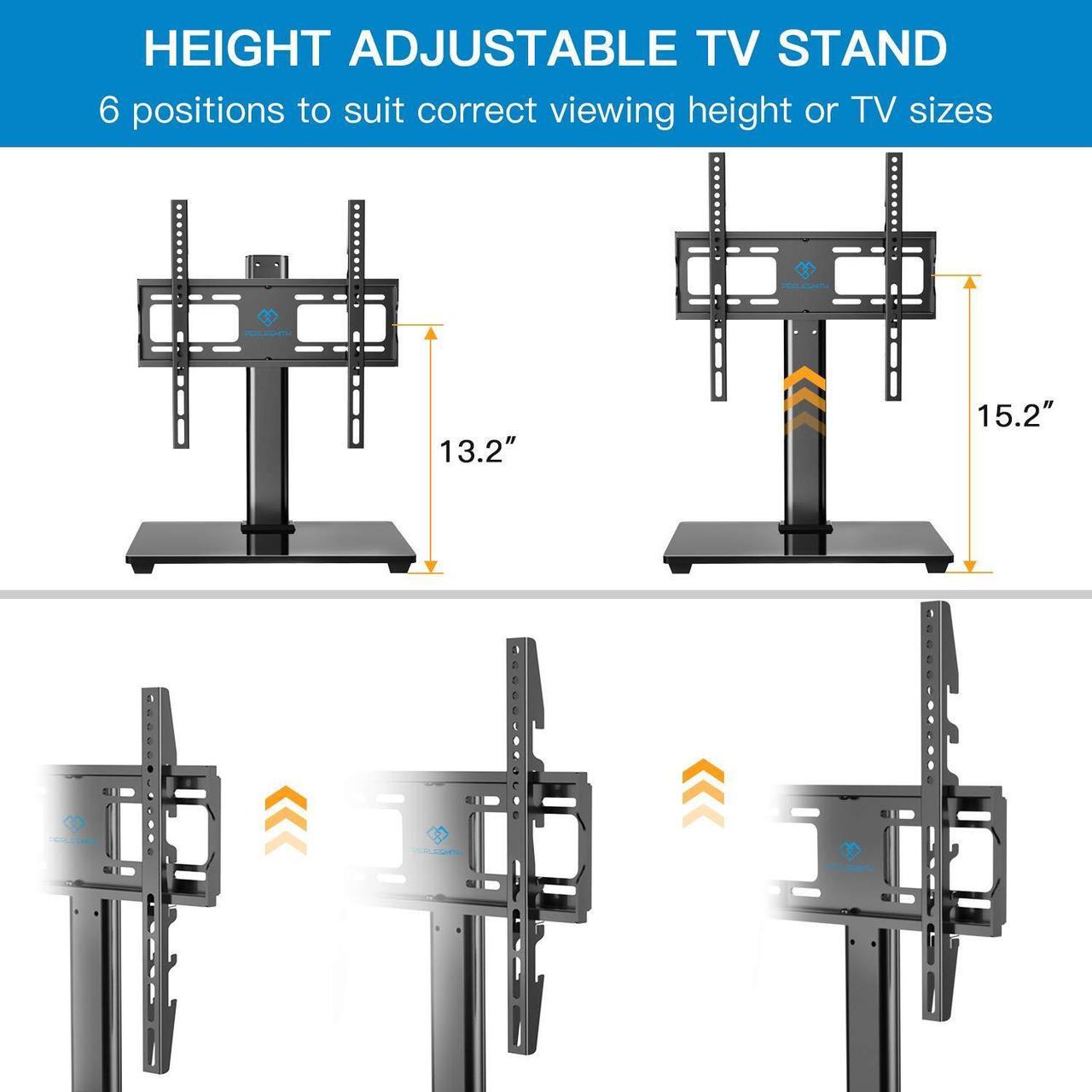 Alt view image 3 of 5 - PERLESMITH Swivel Universal TV Stand PSTVS09&PSTVS11