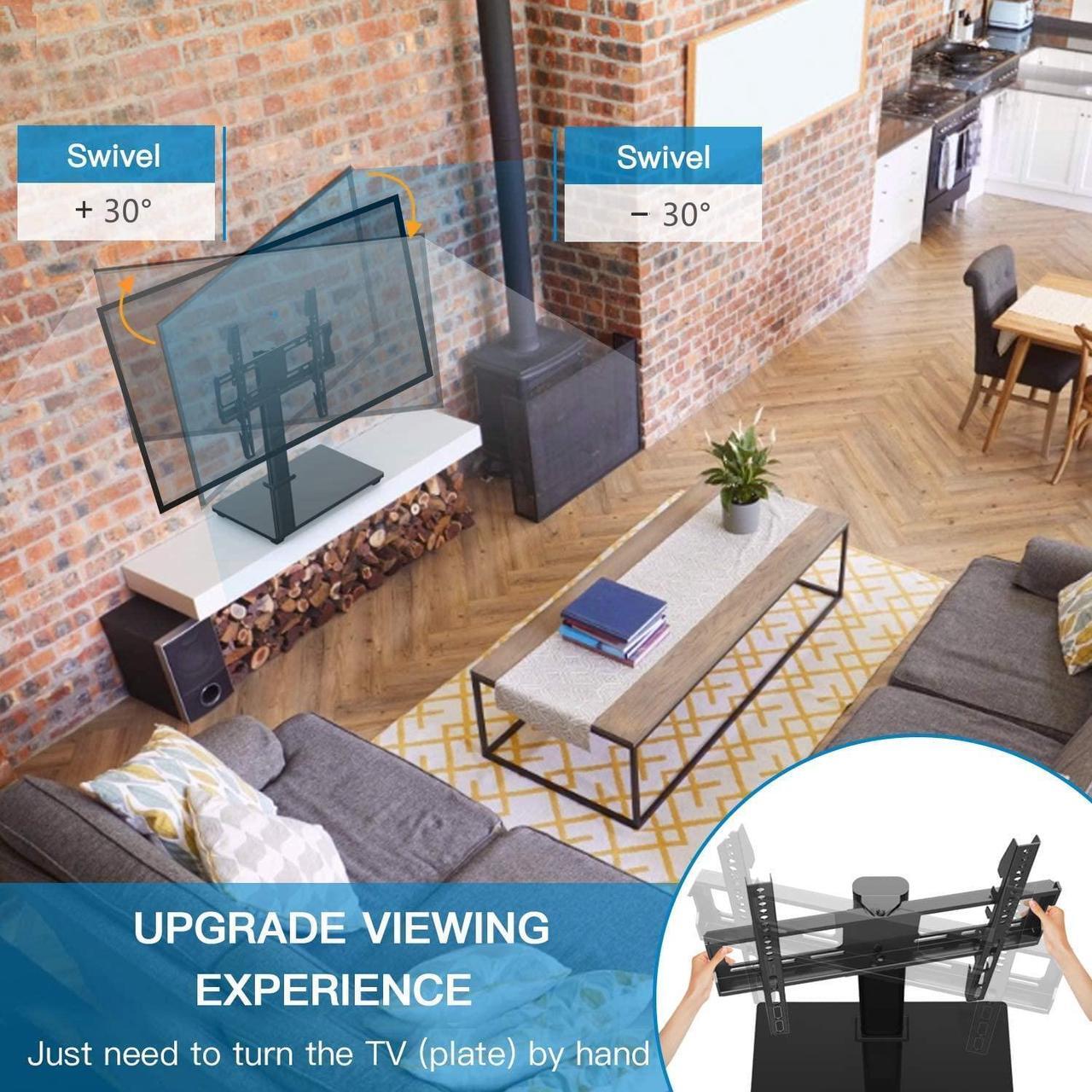 Alt view image 2 of 5 - PERLESMITH Swivel Universal TV Stand PSTVS09&PSTVS11
