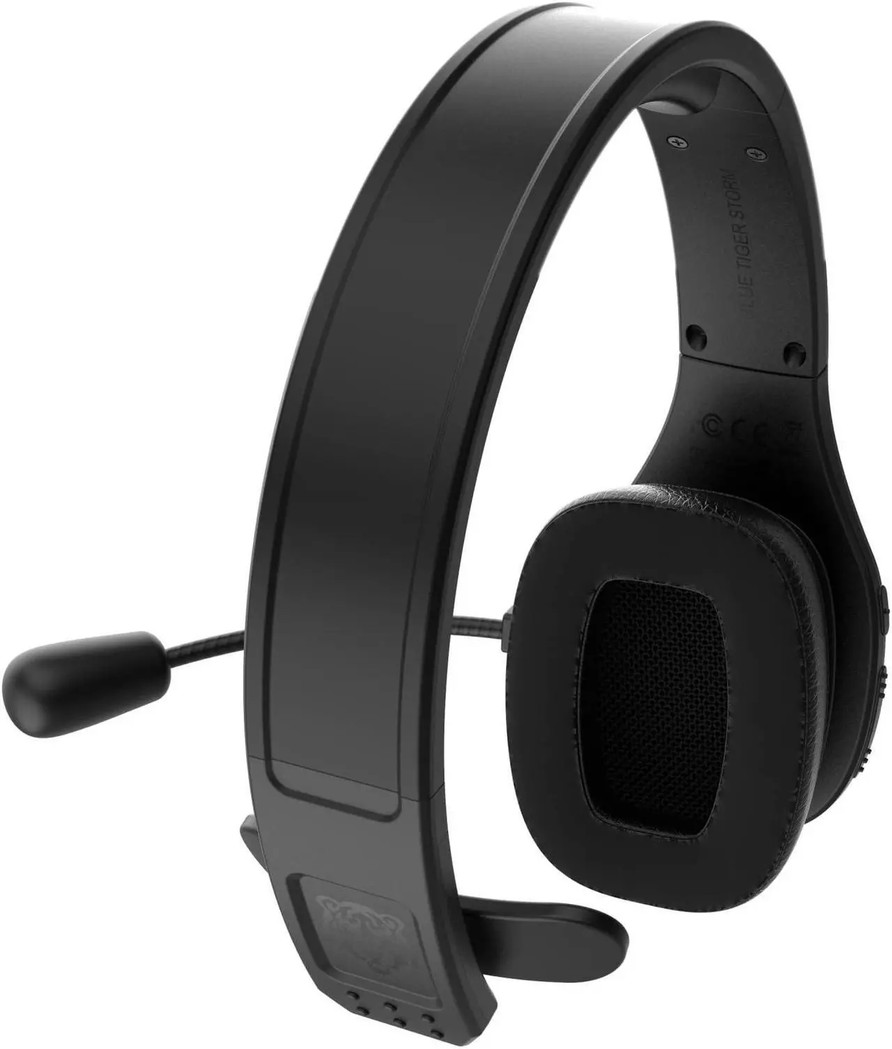 Alt view image 2 of 5 - Blue Tiger Storm in Black - Wireless Bluetooth Professional Trucker Headset with Microphone, Cooling Gel Ear Cushion - Fastest Charge, Noise Cancelling, Clear Sound, Bluetooth 5.0