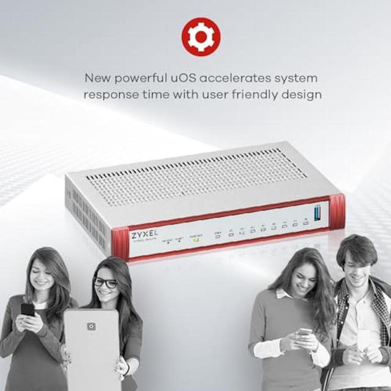 Alt view image 5 of 5 - Zyxel ZyWALL USG Flex 200HP Hardware Only - High Speed Cyber Security Firewall | 2X Multi-Gig 2.5G 1x PoE+ | VPN | Business Class Recommended up to 100 Users | Nebula Cloud [USGFLEX200HP]