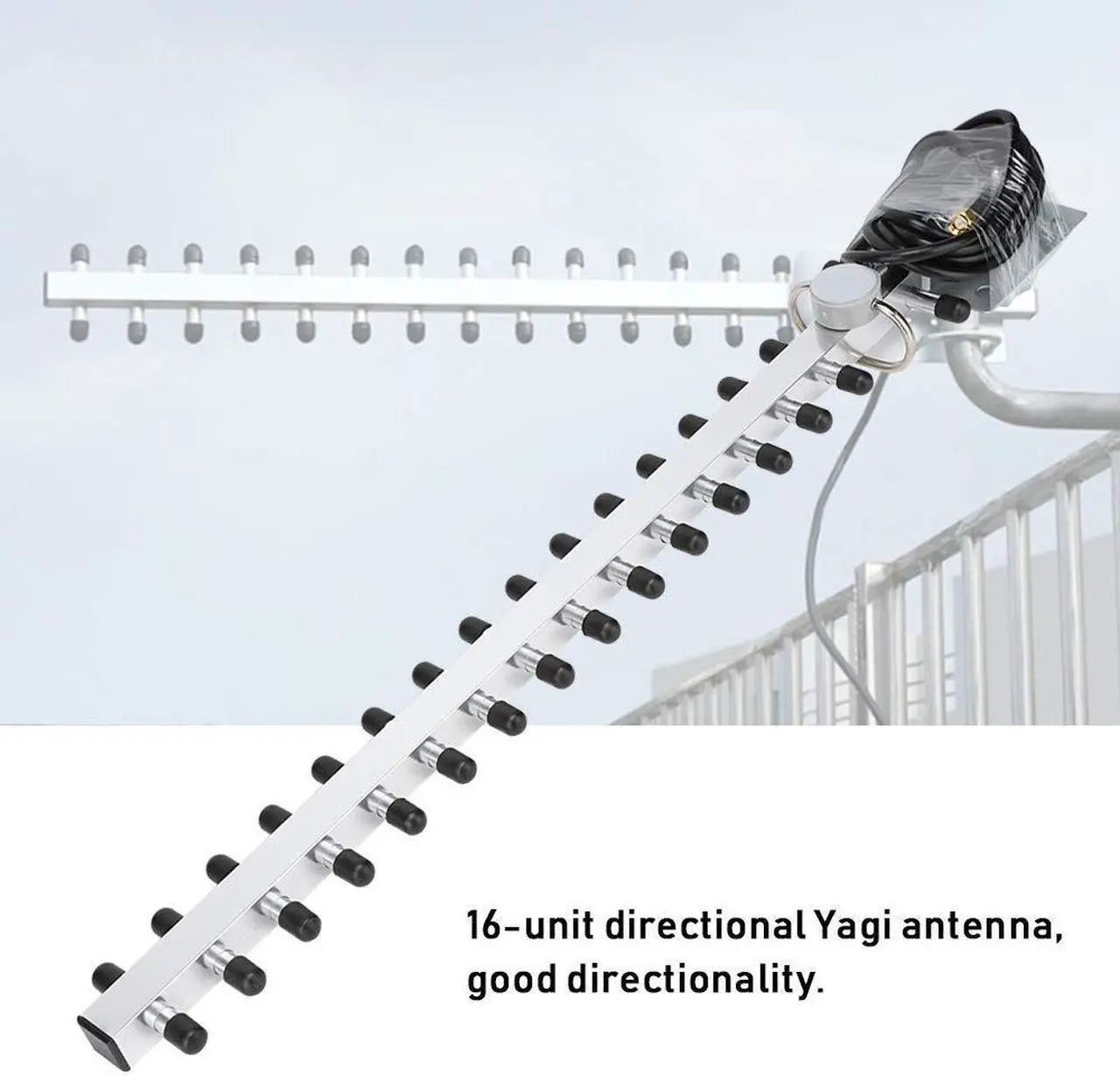 Alt view image 2 of 5 - WiFi Antenna Antenna Aluminum Alloy 2.4G 25Dbi High Gain Wireless Router Network Card 16 Unit Directional Antenna