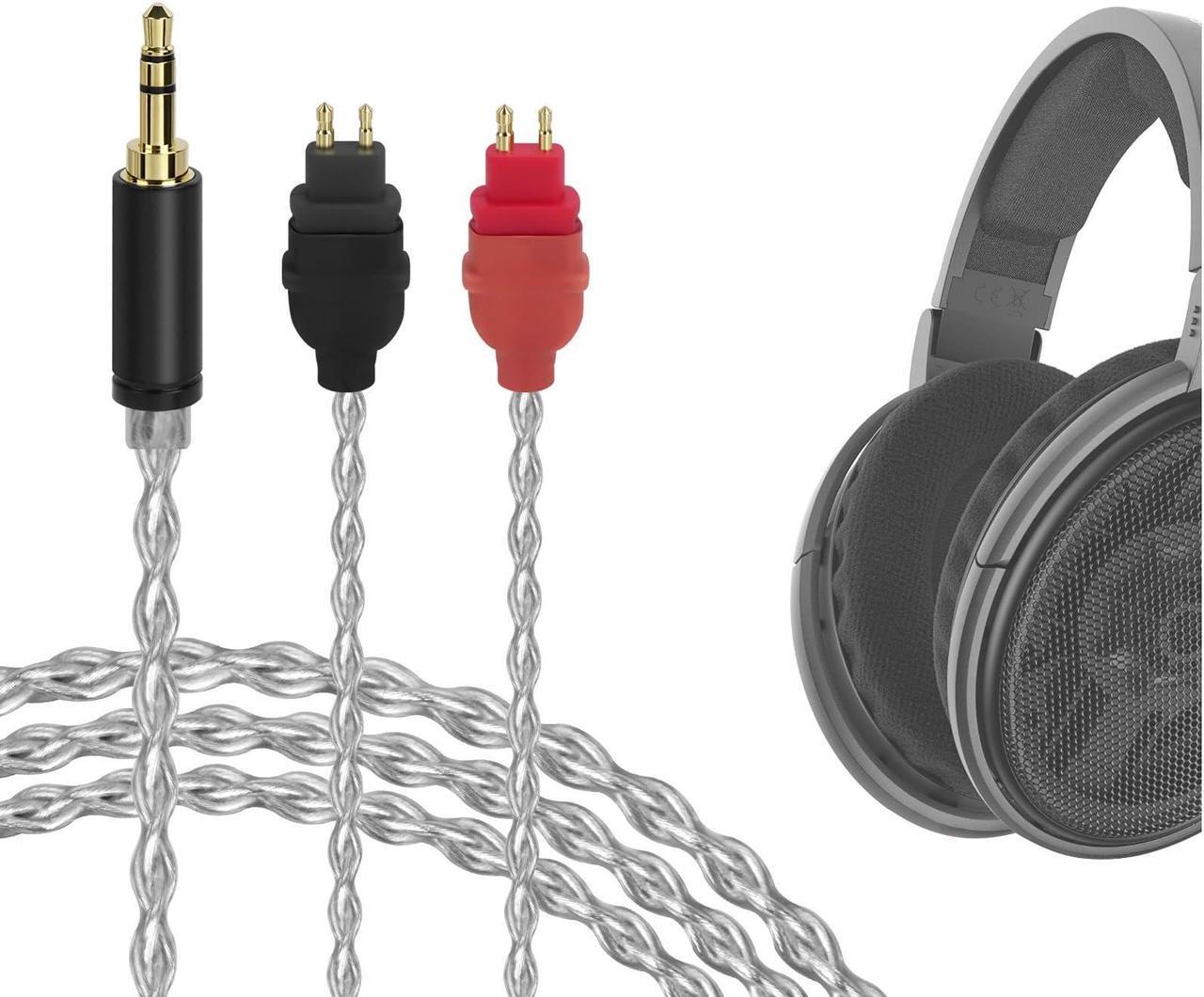Main image of GEEKRIA Apollo Silver-Plated Upgrade Audio Cable Compatible with Sennheiser HD660S HD600 HD650 HD580 Headphones, 3.5mm (1/8'') Replacement Headphones Cord for Hi-Resolution Audiophile (4 ft/1.2m)