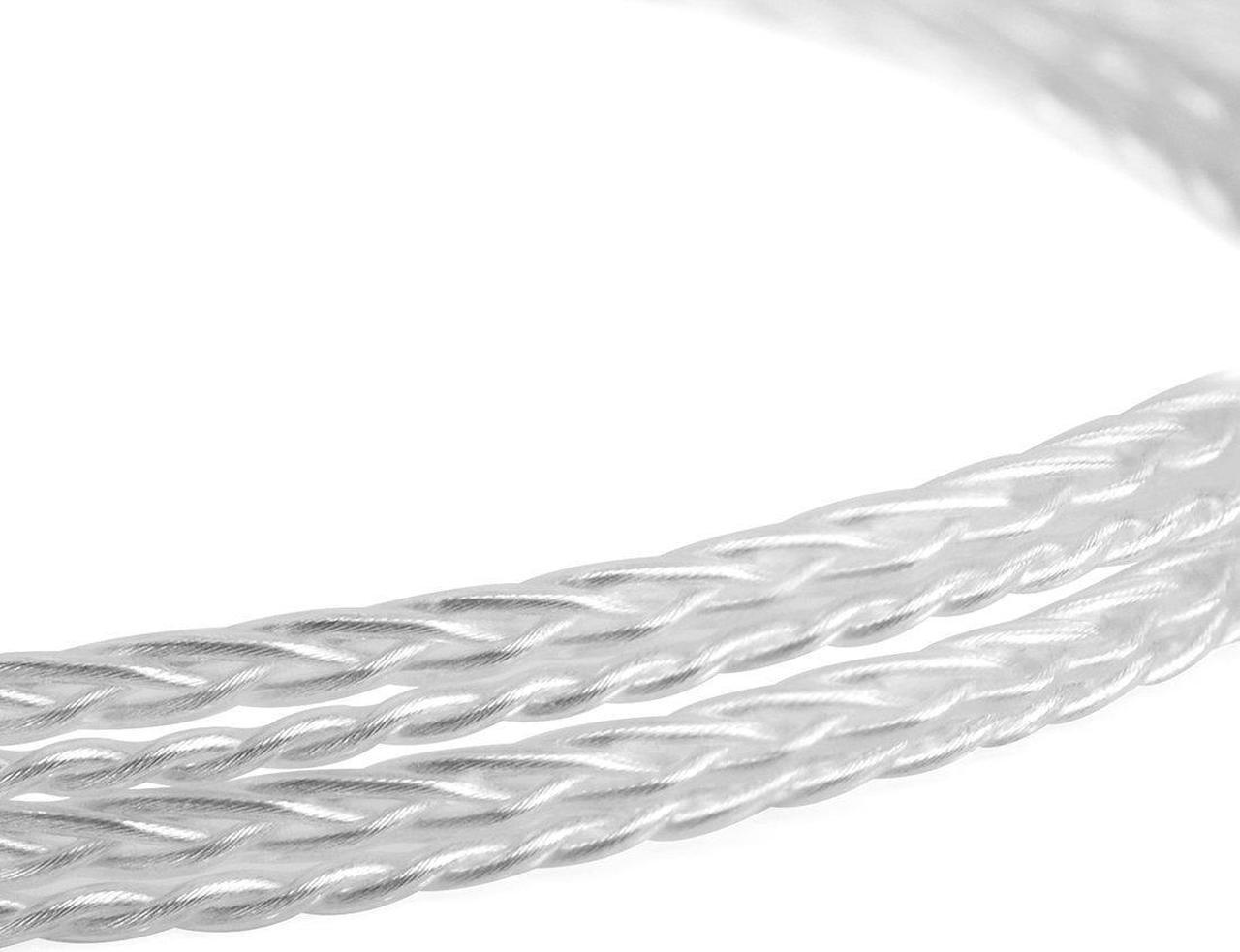 Alt view image 4 of 5 - GEEKRIA Apollo Silver-Plated Upgrade Audio Cable Compatible with Sennheiser HD660S HD600 HD650 HD580 Headphones, 3.5mm (1/8'') Replacement Headphones Cord for Hi-Resolution Audiophile (4 ft/1.2m)