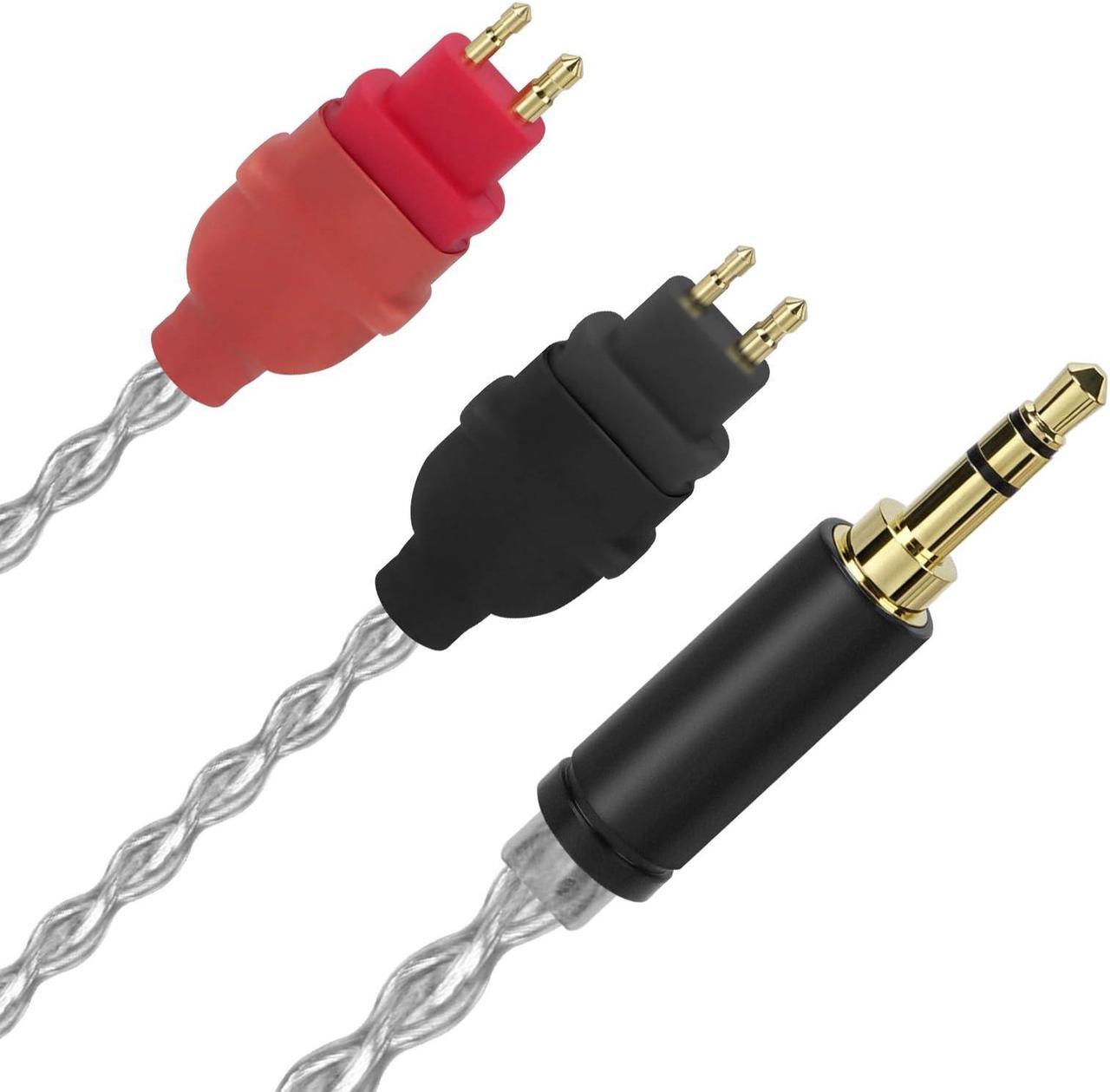 Alt view image 3 of 5 - GEEKRIA Apollo Silver-Plated Upgrade Audio Cable Compatible with Sennheiser HD660S HD600 HD650 HD580 Headphones, 3.5mm (1/8'') Replacement Headphones Cord for Hi-Resolution Audiophile (4 ft/1.2m)