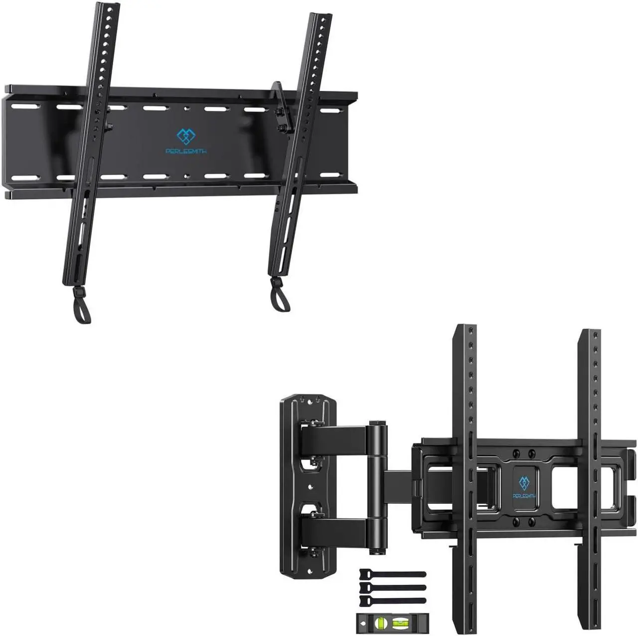 Main image of PERLESMITH Tilting TV Wall Mount Bracket Low Profile for Most 23-60 inch TVs & & PSMFK7 Full Motion Articulating TV Wall Mount Bracket for 26-55in TVs up to 70lbs