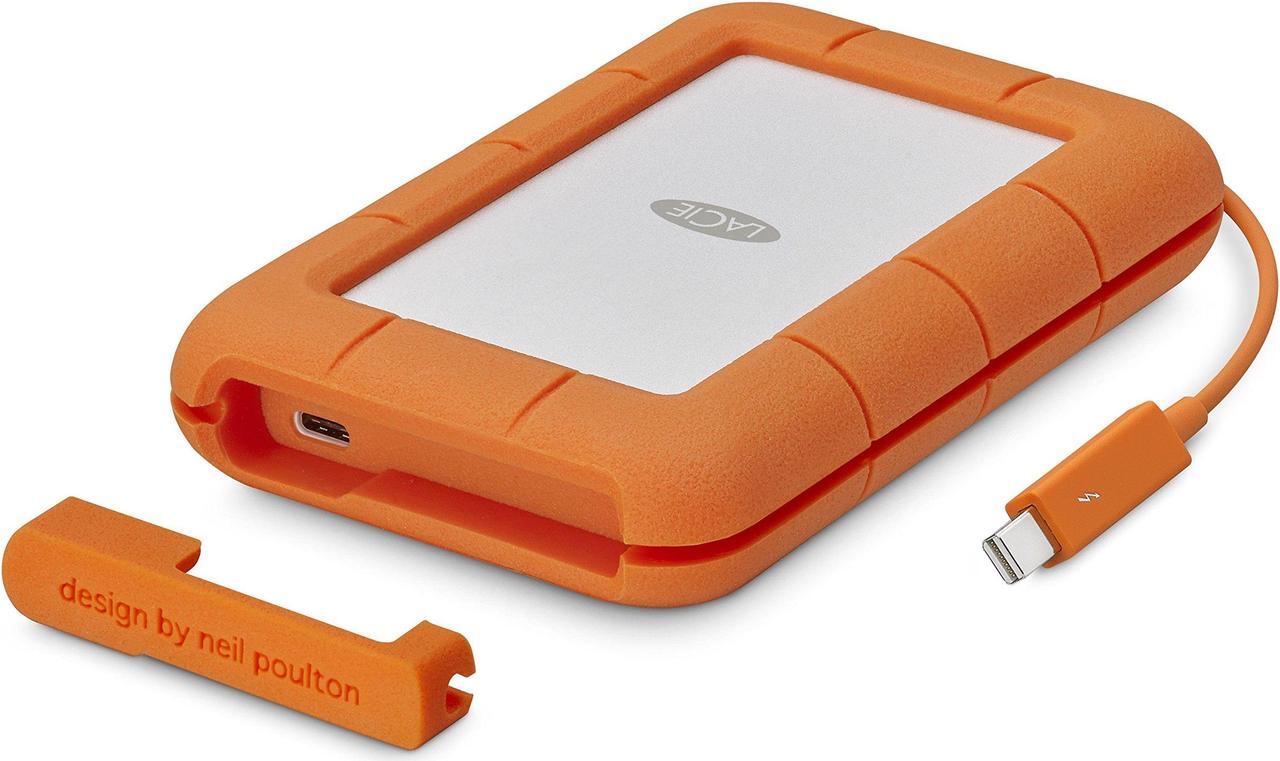 Alt view image 4 of 5 - LaCie Rugged USB-C, 5TB, Portable External Hard Drive, Drop, Shock, Dust, Rain Resistant, for Mac & PC (STFR5000800)