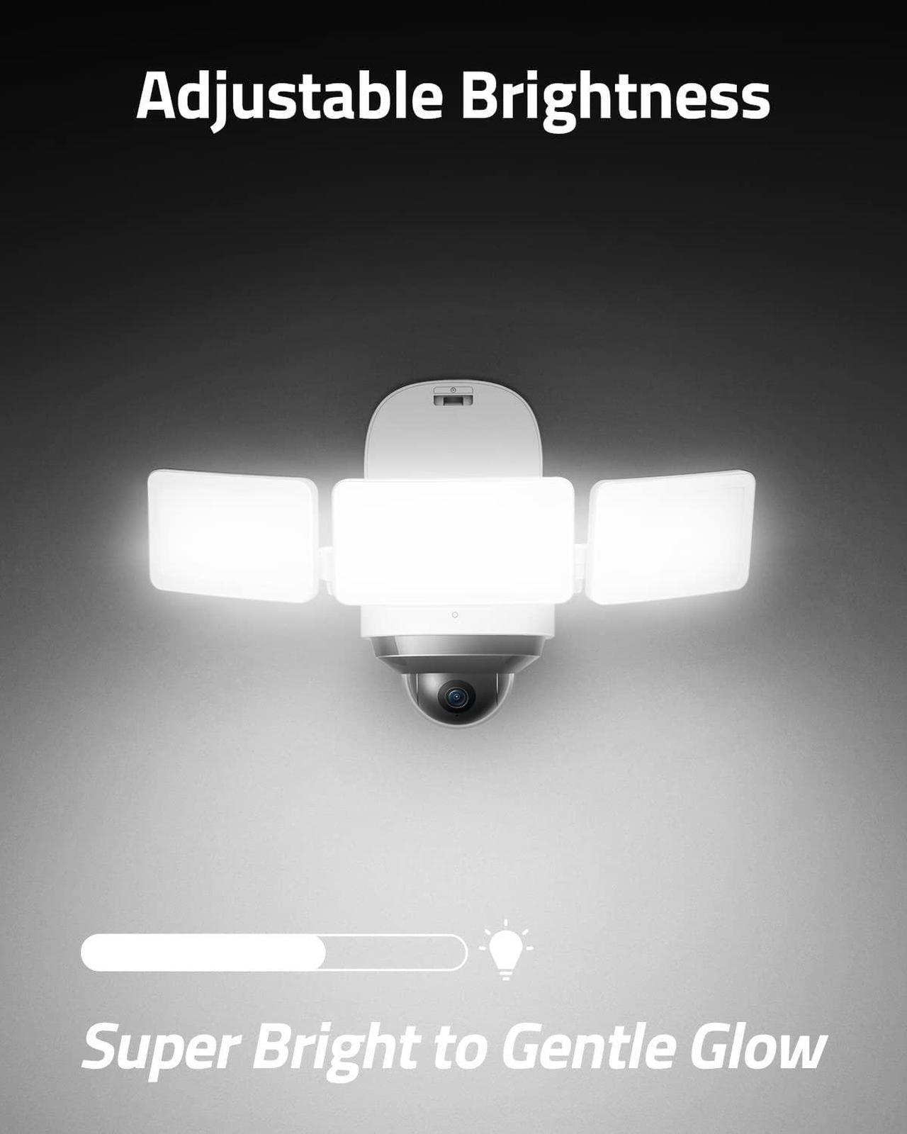 Alt view image 2 of 5 - eufy Security S330 Floodlight Cam 2 Pro, 360-Degree Pan & Tilt Coverage, 2K Full HD eufyCam 3 3-Cam Kit, Security Camera Outdoor Wireless, 4K Camera with Integrated Solar Panel