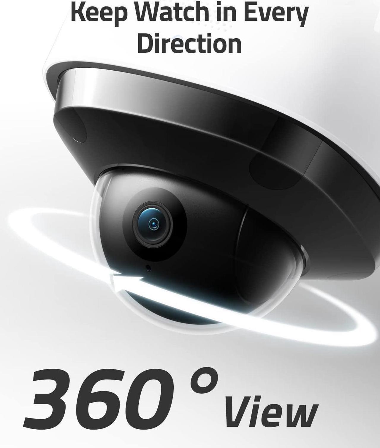 Alt view image 3 of 5 - eufy Security S330 Floodlight Cam 2 Pro, 360-Degree Pan & Tilt Coverage, 2K Full HD eufyCam 3 3-Cam Kit, Security Camera Outdoor Wireless, 4K Camera with Integrated Solar Panel