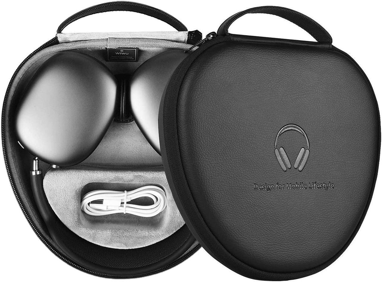 Main image of for Apple AirPods Max Case Accessory: WIWU AirPod Max Case with Sleep Mode | Airpod Max Accessories for Apple Headphones | Ultra-Slim Travel Carrying Case | Portable Storage Bag | Black