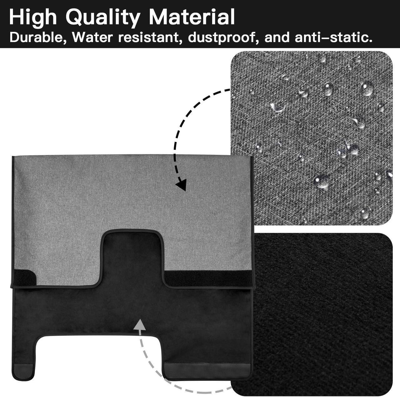 Alt view image 4 of 5 - CaSZLUTION Monitor Dust Cover Compatible with iMac 27 inch All in one Desktop Computer - Oxford Fabric Monitor Dust Cover Protective Screen Sleeve for iMac 27", Gray