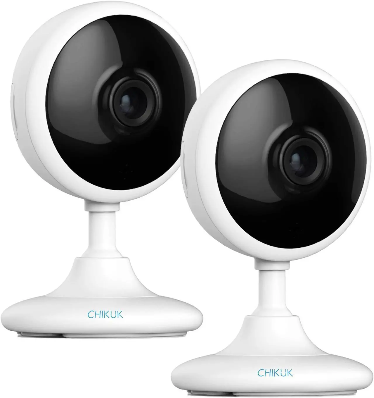 Main image of Indoor Security Cameras, WiFi Home Camera with Night Vision, 2-Way Talk Elder/Pet Cam, Baby Monitor with Smart Motion Detection, Cloud & SD Card Storage, Works w/Alexa, 2pcs
