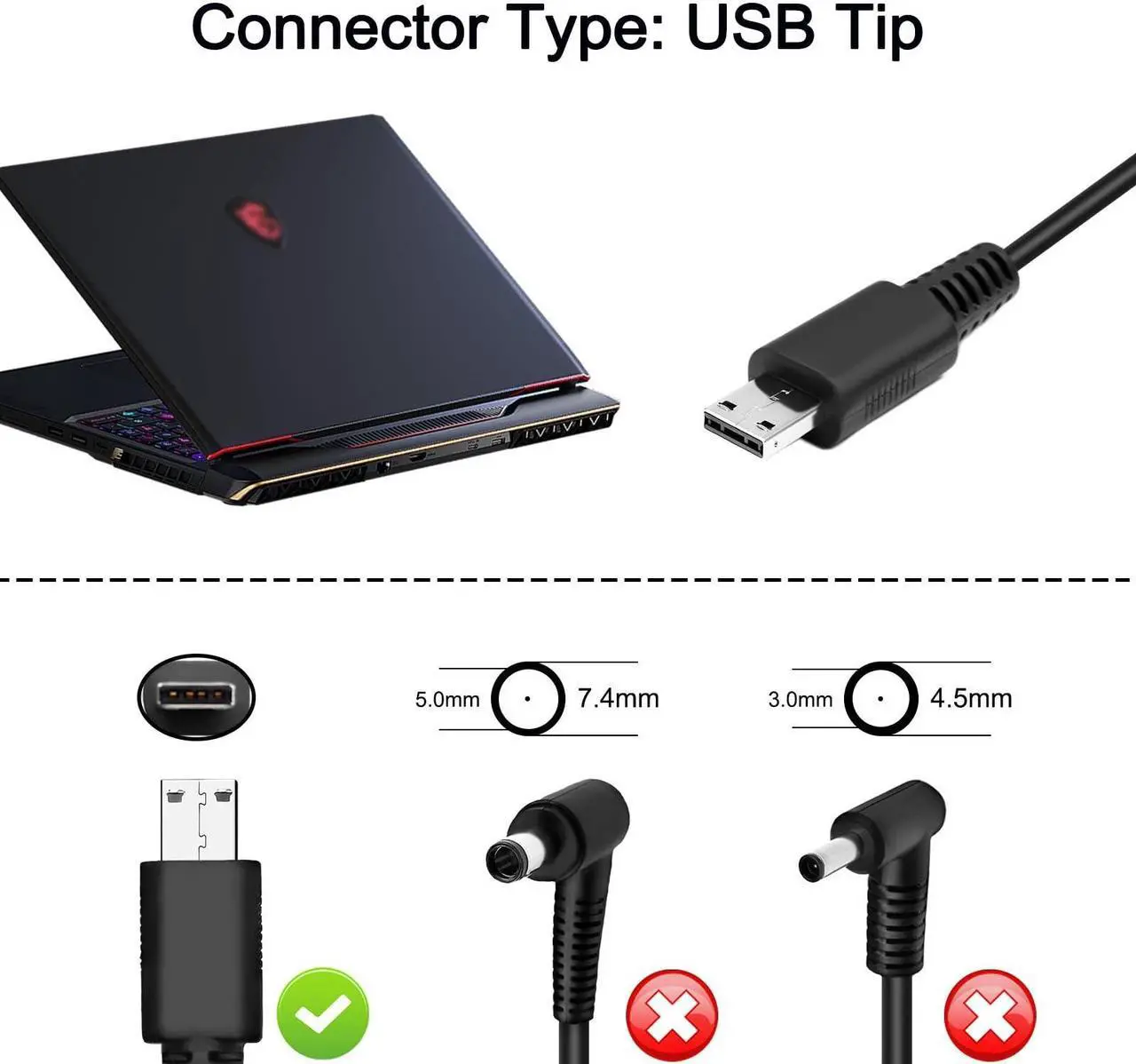 Alt view image 4 of 5 - JUYOON 330W 280W Charger for Msi Raider 18 HX 18HX a14vig a14vgg a14vhg a14vfg a7vig a7vhg Vector 17 HX 17HX a13vhg a14vhg Laptop Power Cord A20-330P1A A17-330P2A ADP-330CB B ADP-330GB D