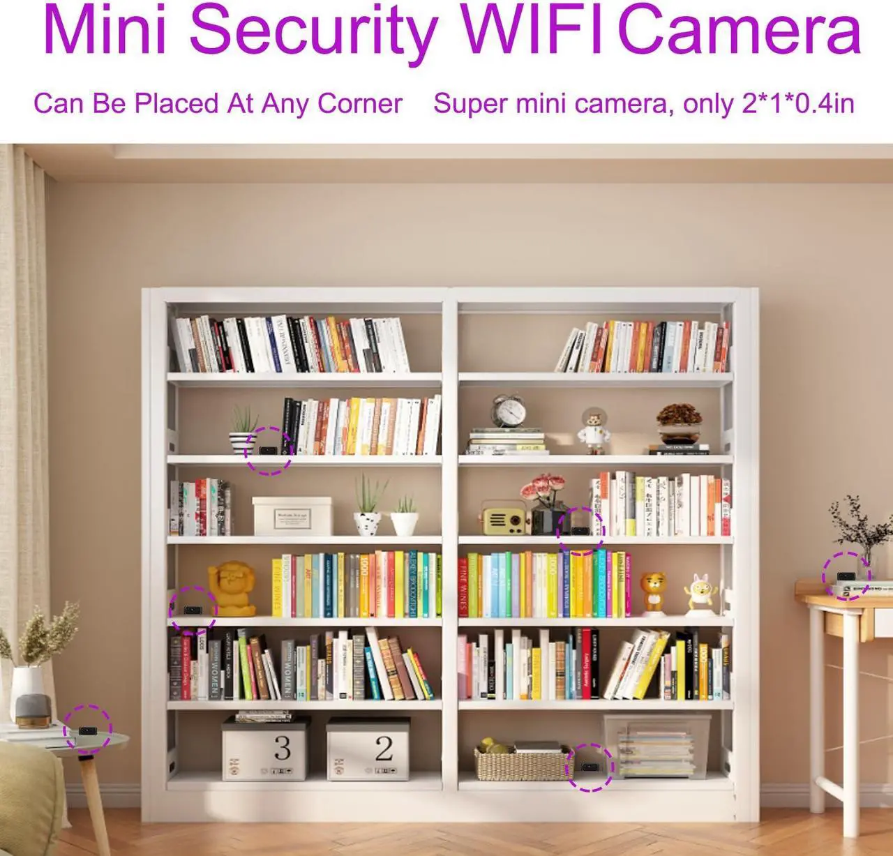 Alt view image 2 of 5 - InCliick Hidden Camera Mini Small Spy Secret WiFi Wireless 1080p HD Cam Night Vision Motion Detection Remote Access Mobile Phone APP