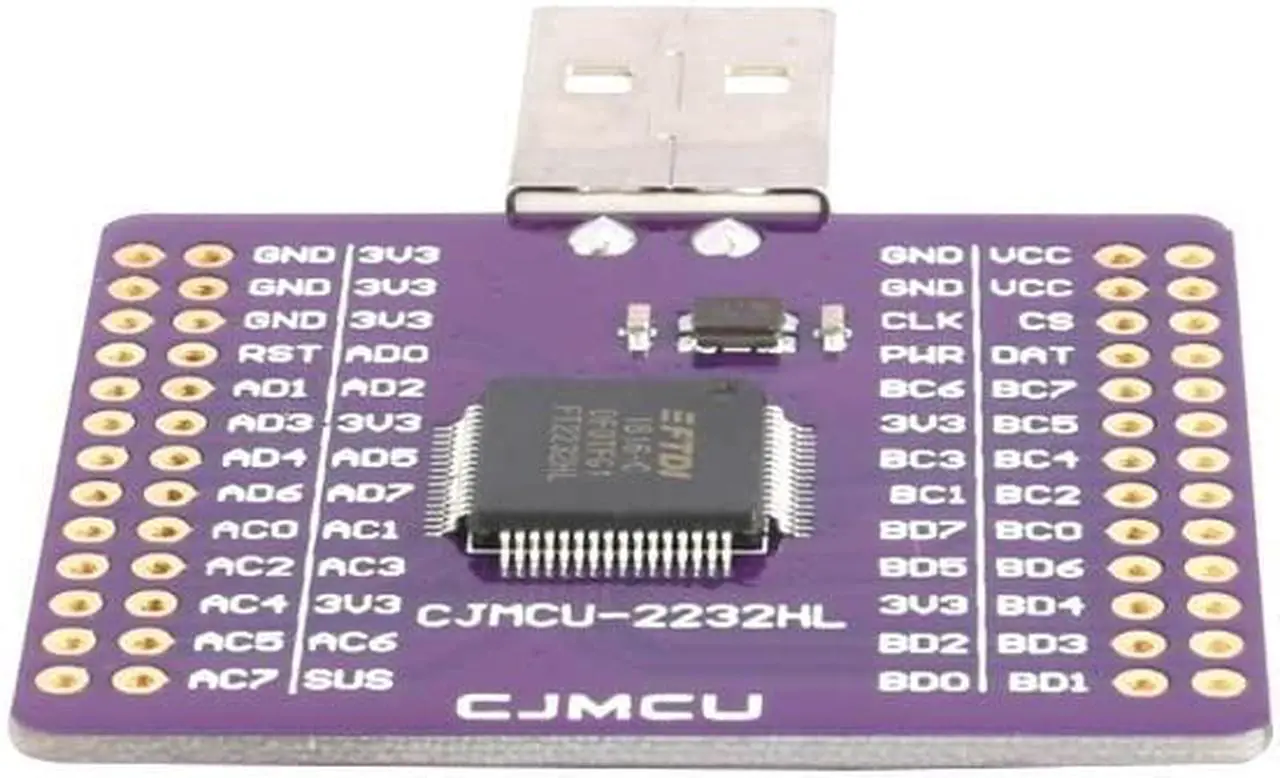 Alt view image 3 of 5 - JESSINIE FT2232HL Dual Channel UART Module USB to Serial Adapter USB to UART USB to FIFO SPI I2C JTAG RS232 RS422 RS485 Module Compatible with UHCI OHCI EHCI Host Controller Dual Channel Module